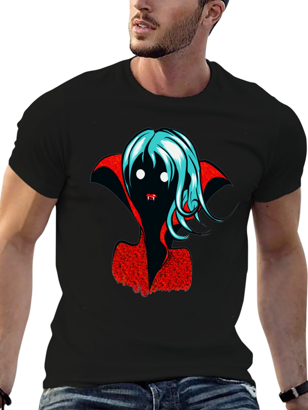 Vampire Graphic T-Shirt - Halloween Fashion