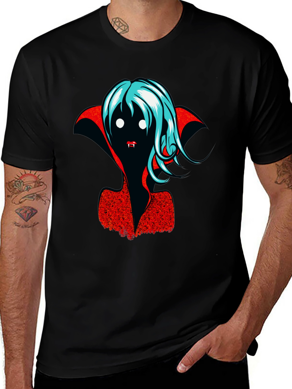 Vampire Graphic T-Shirt - Halloween Fashion