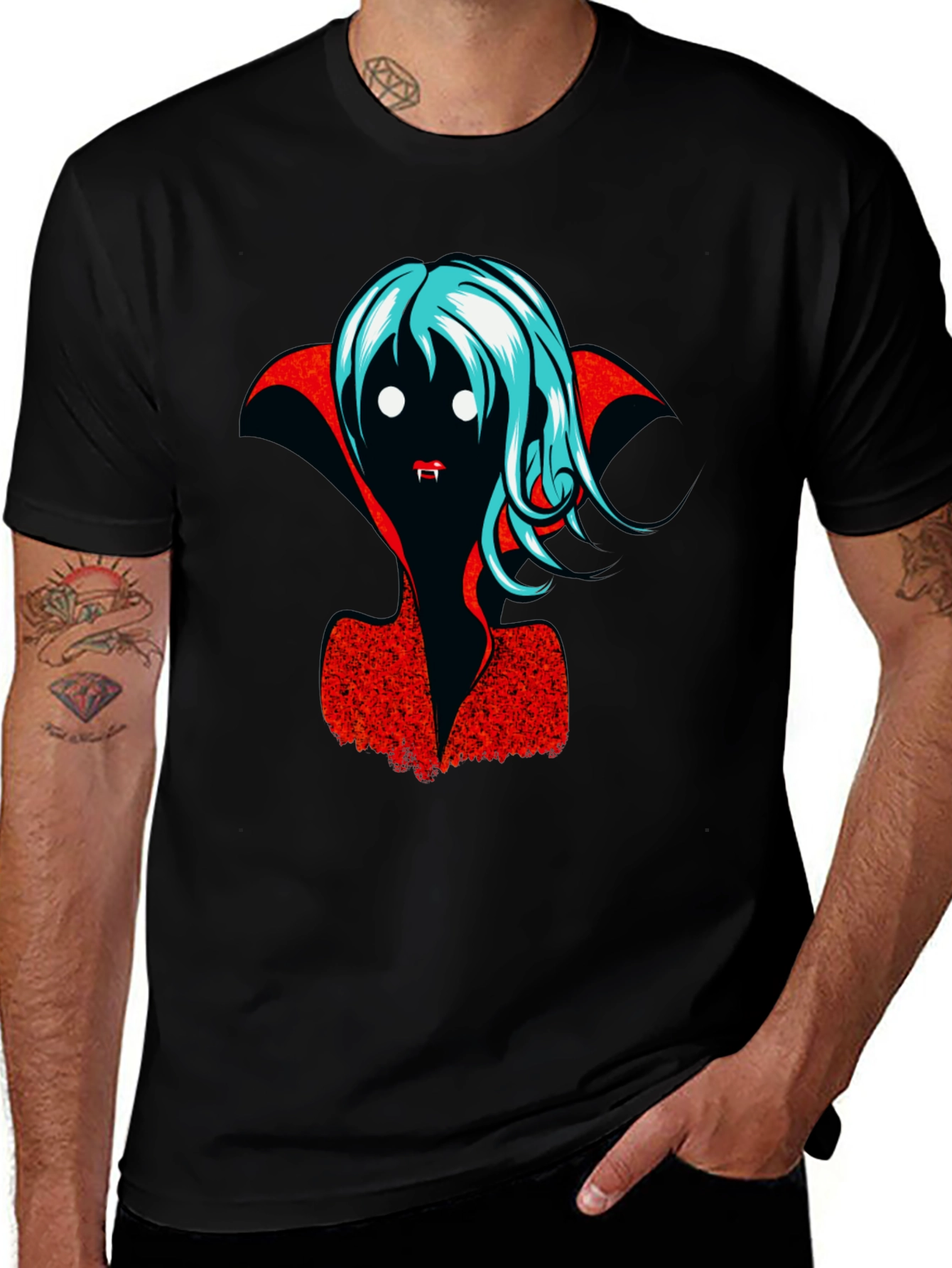 Vampire Graphic T-Shirt - Halloween Fashion