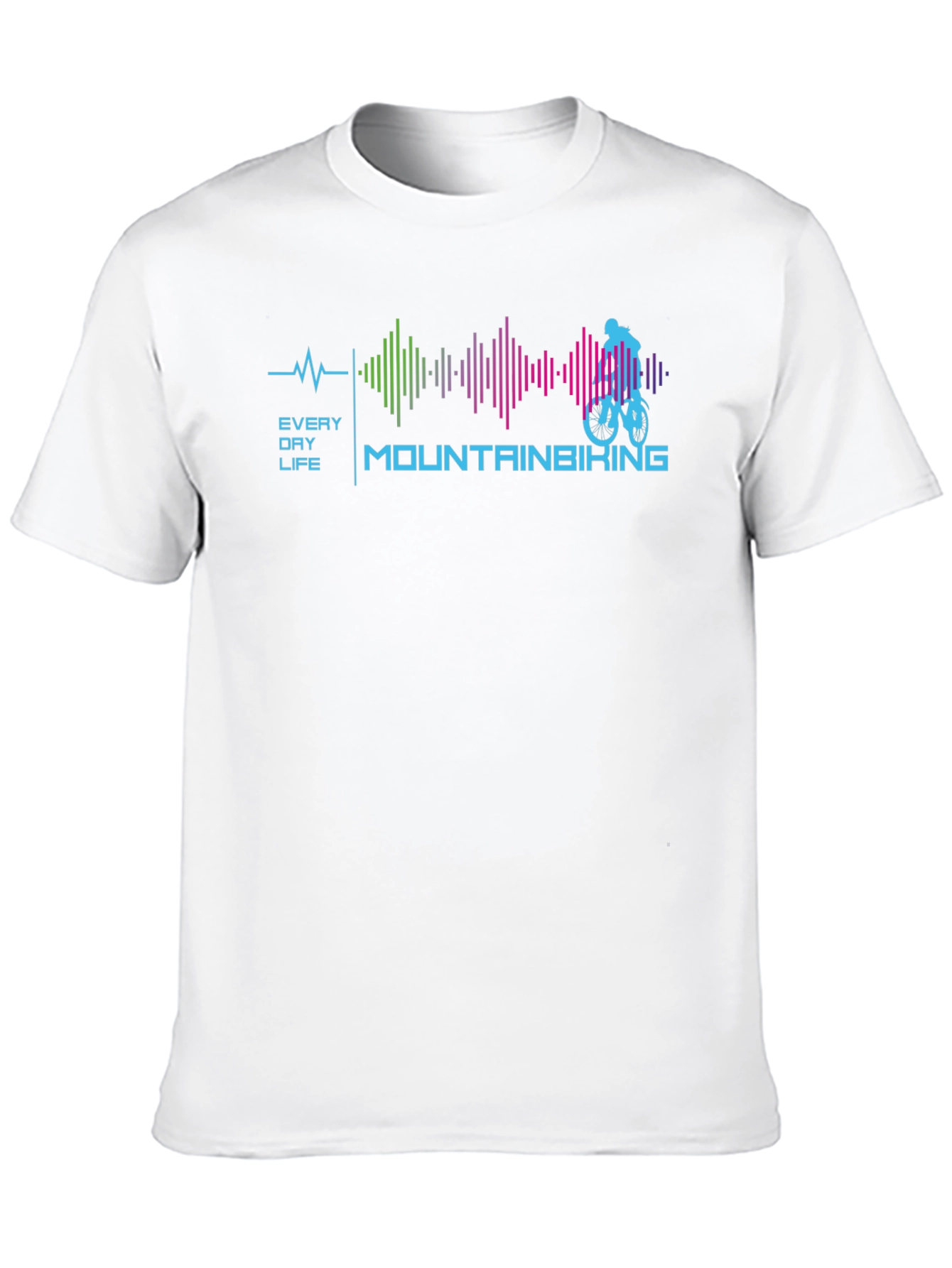 Mountain Biking Heartbeat Graphic T-Shirt