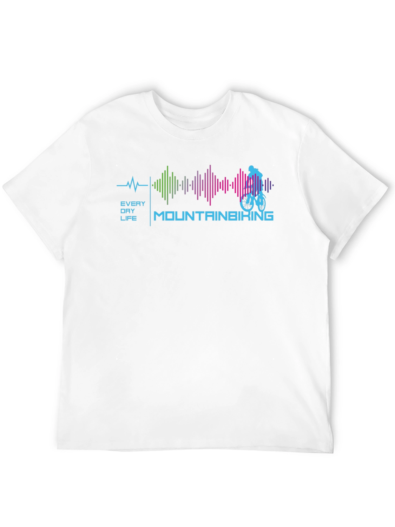 Mountain Biking Heartbeat Graphic T-Shirt