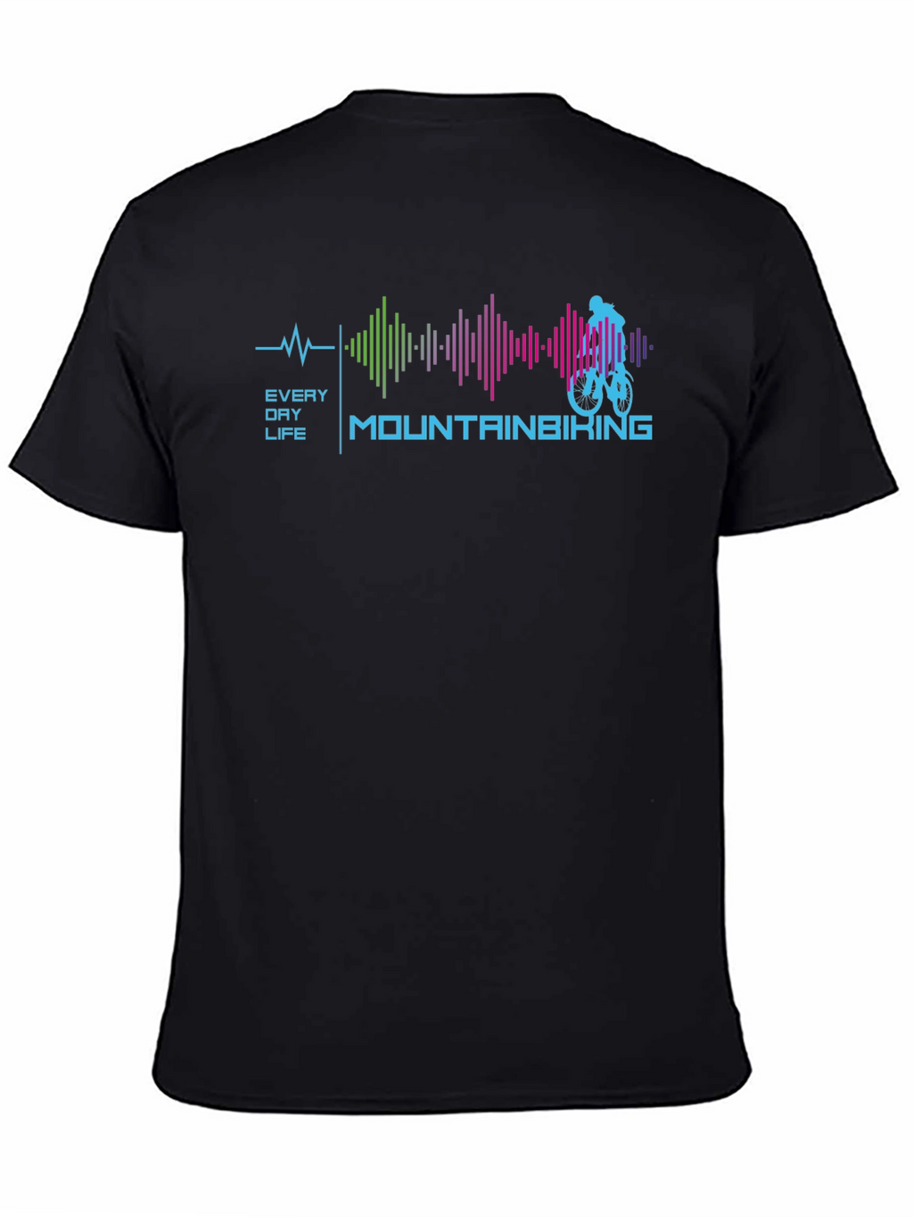 Mountain Biking Heartbeat Graphic T-Shirt