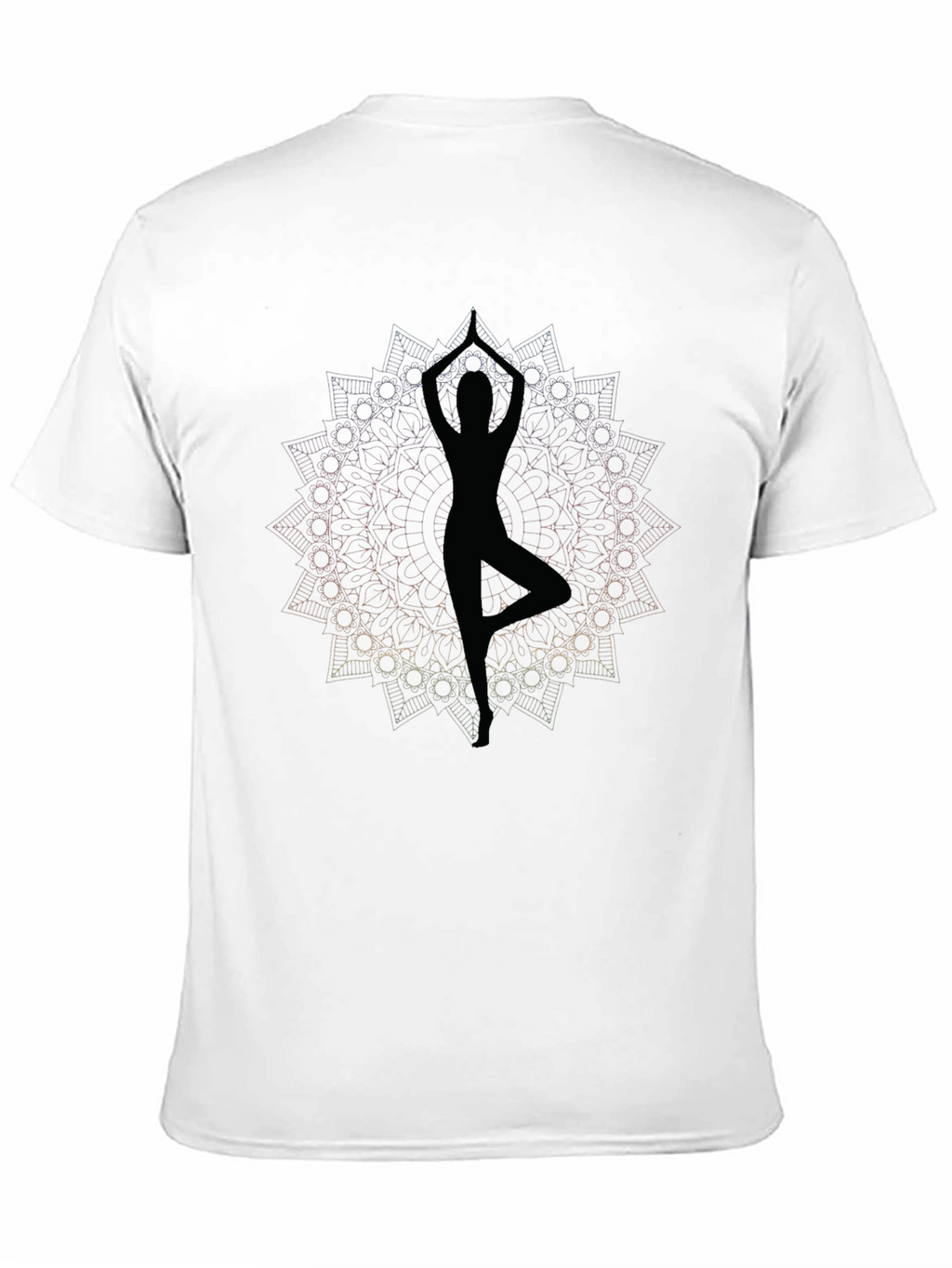 Yoga Mandala Graphic Tee - Mens Black T-Shirt