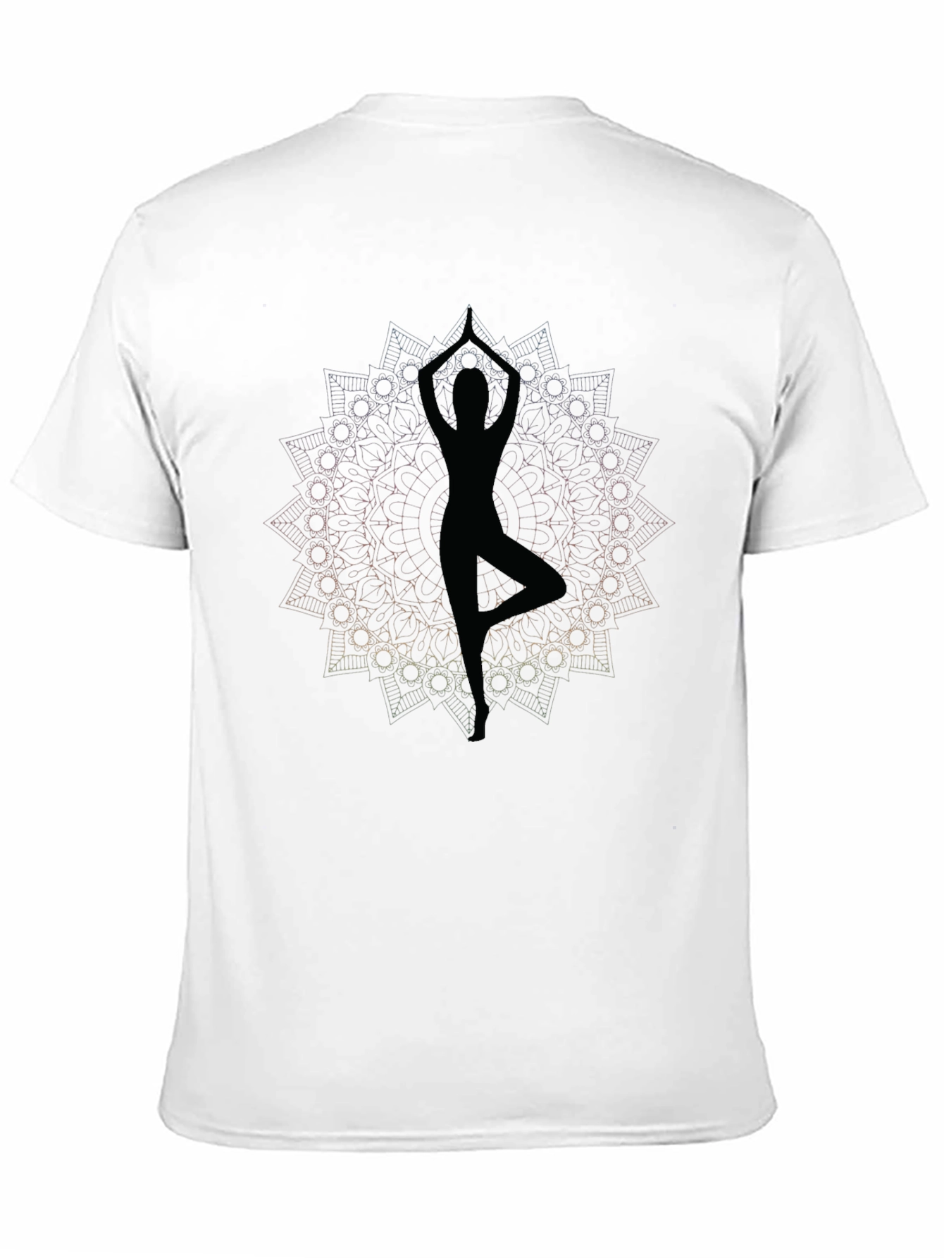 Yoga Mandala Graphic Tee - Mens Black T-Shirt