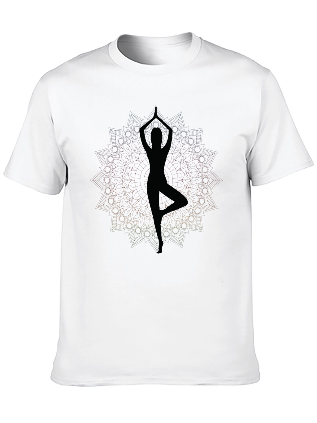 Yoga Mandala Graphic Tee - Mens Black T-Shirt