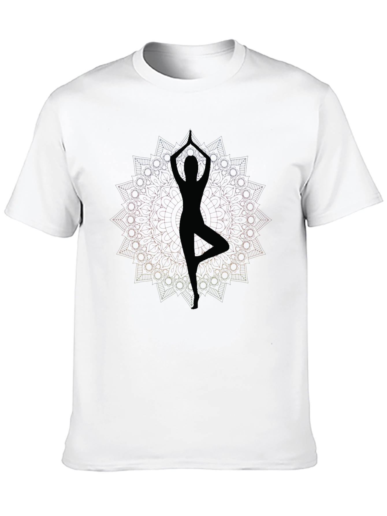 Yoga Mandala Graphic Tee - Mens Black T-Shirt