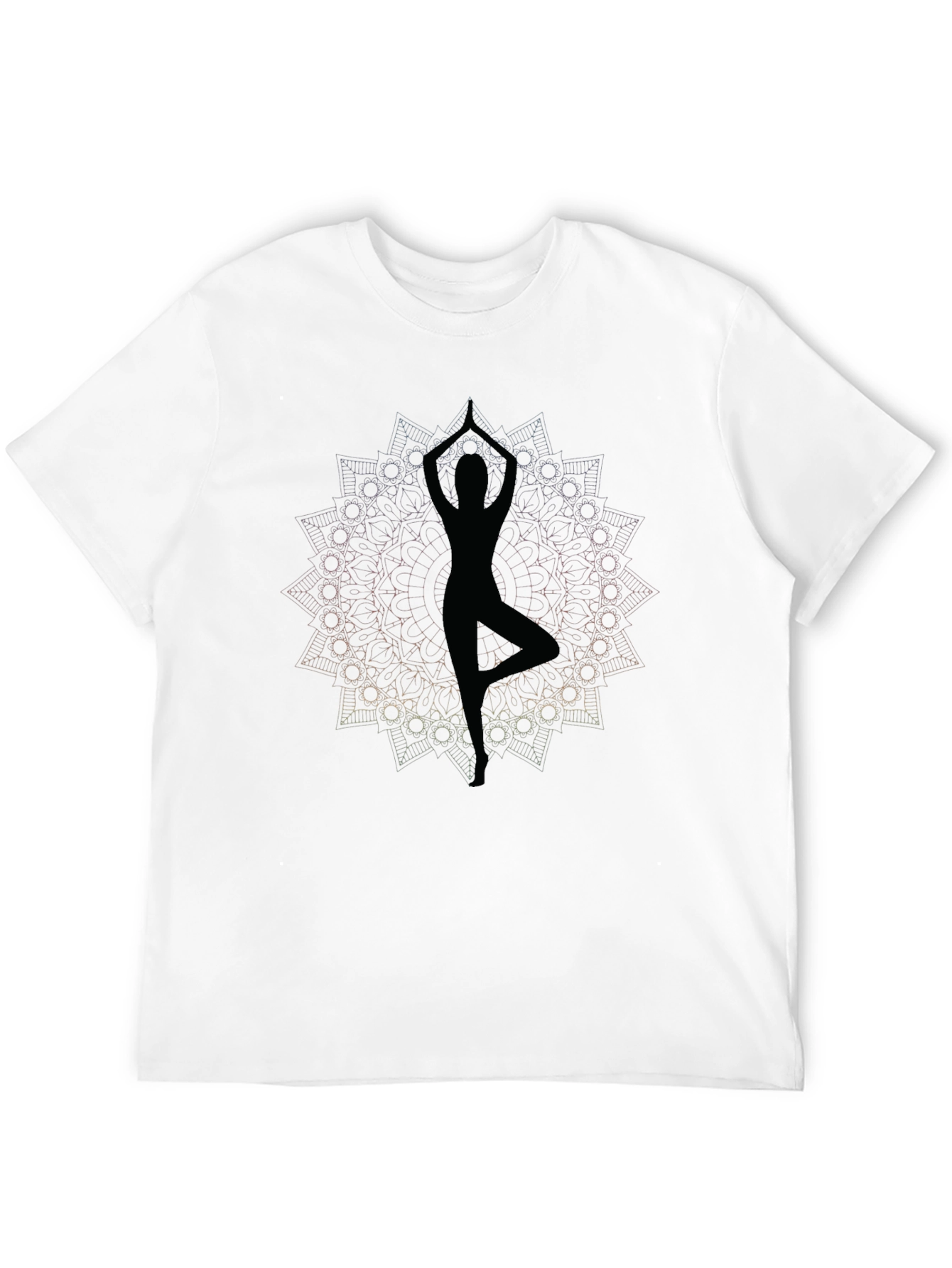 Yoga Mandala Graphic Tee - Mens Black T-Shirt