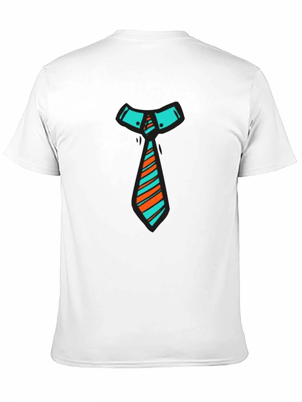 Funky Tie Graphic Tee - Black Cotton Blend