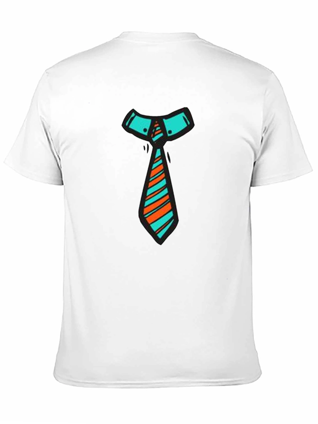 Funky Tie Graphic Tee - Black Cotton Blend