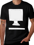Retro Computer T-Shirt - Black Graphic Tee