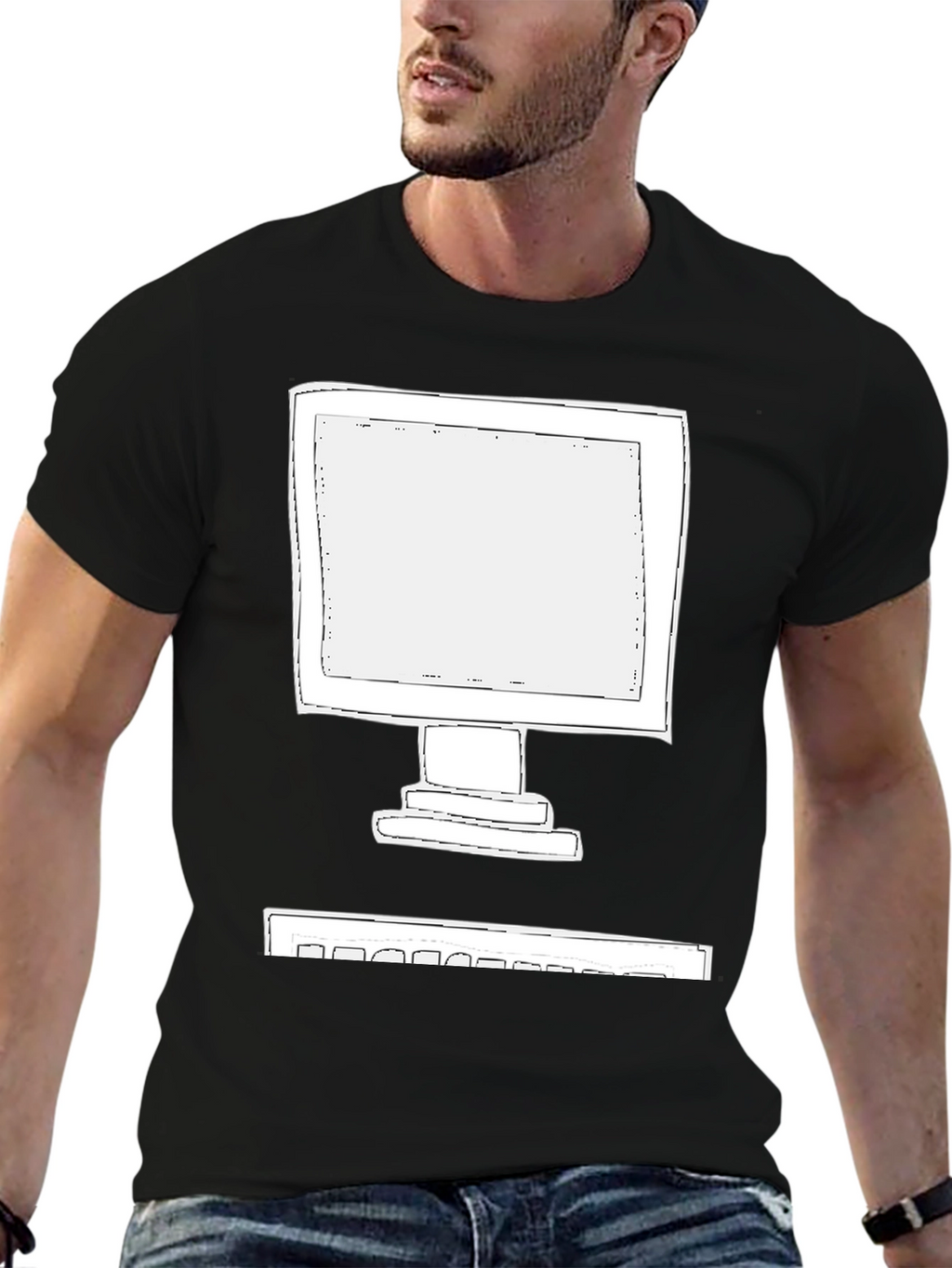 Retro Computer T-Shirt - Black Graphic Tee