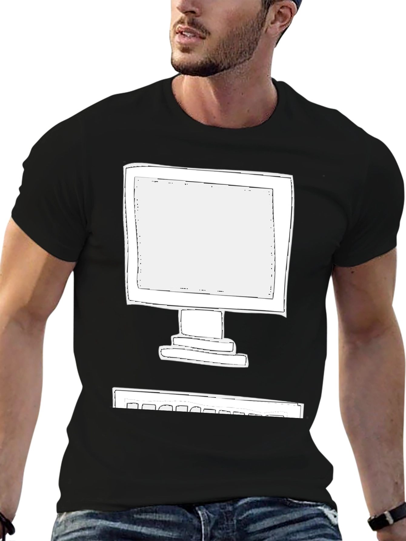 Retro Computer T-Shirt - Black Graphic Tee
