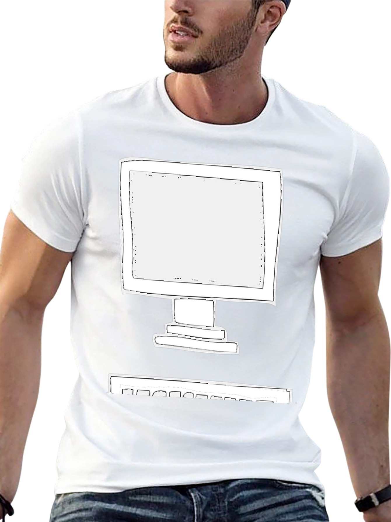 Retro Computer T-Shirt - Black Graphic Tee