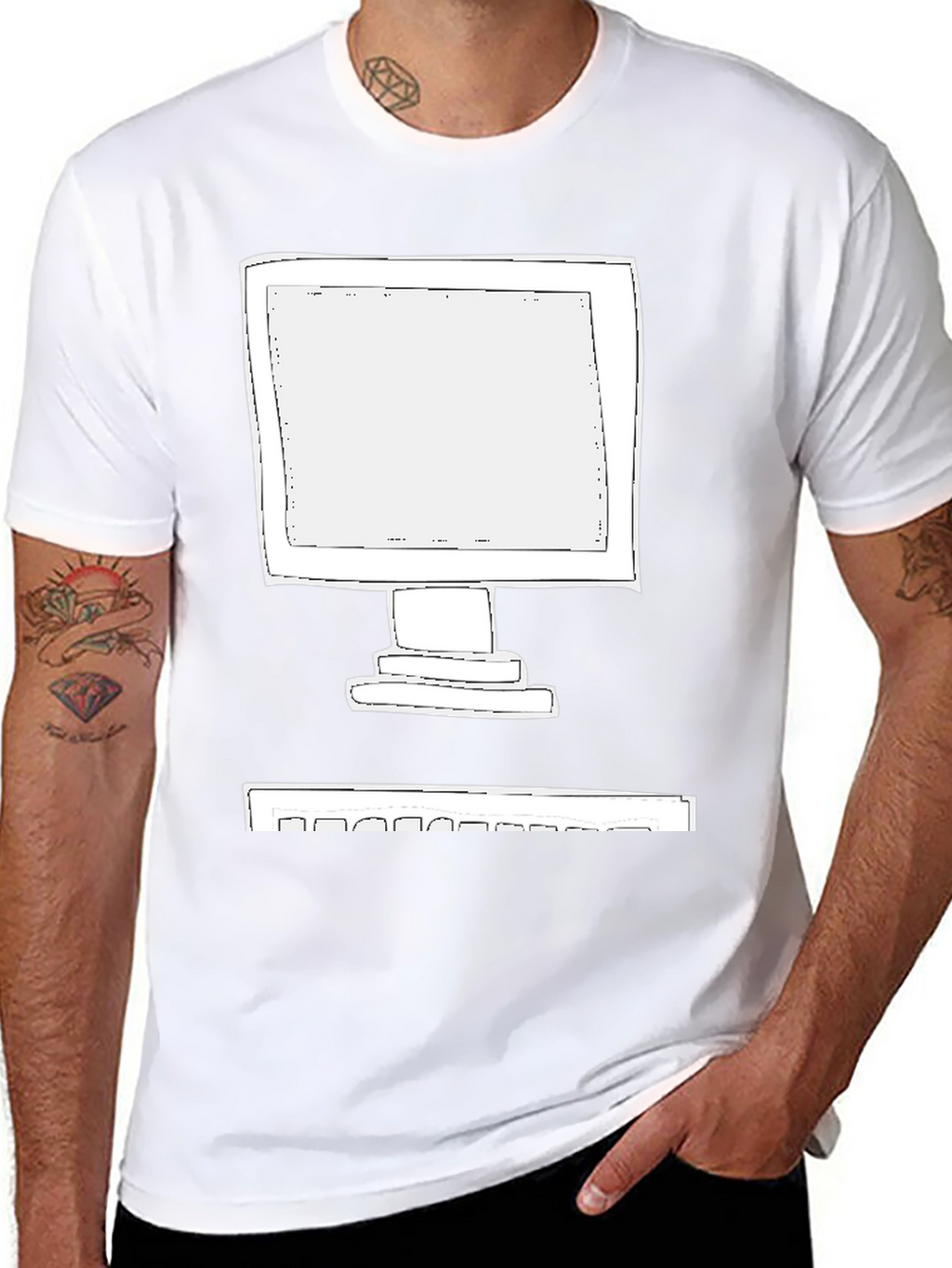 Retro Computer T-Shirt - Black Graphic Tee