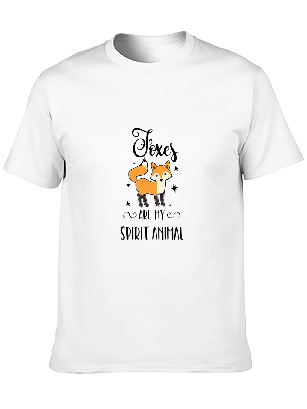 Foxes Are My Spirit Animal Black T-Shirt
