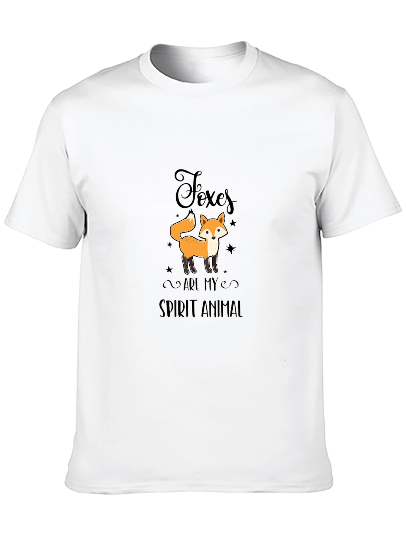 Foxes Are My Spirit Animal Black T-Shirt