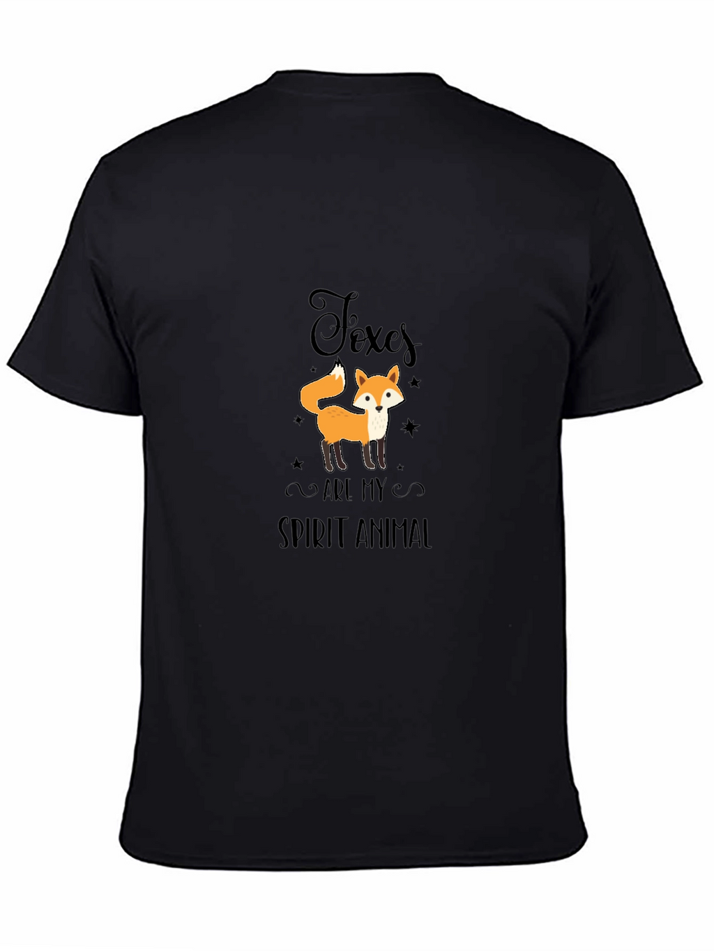 Foxes Are My Spirit Animal Black T-Shirt