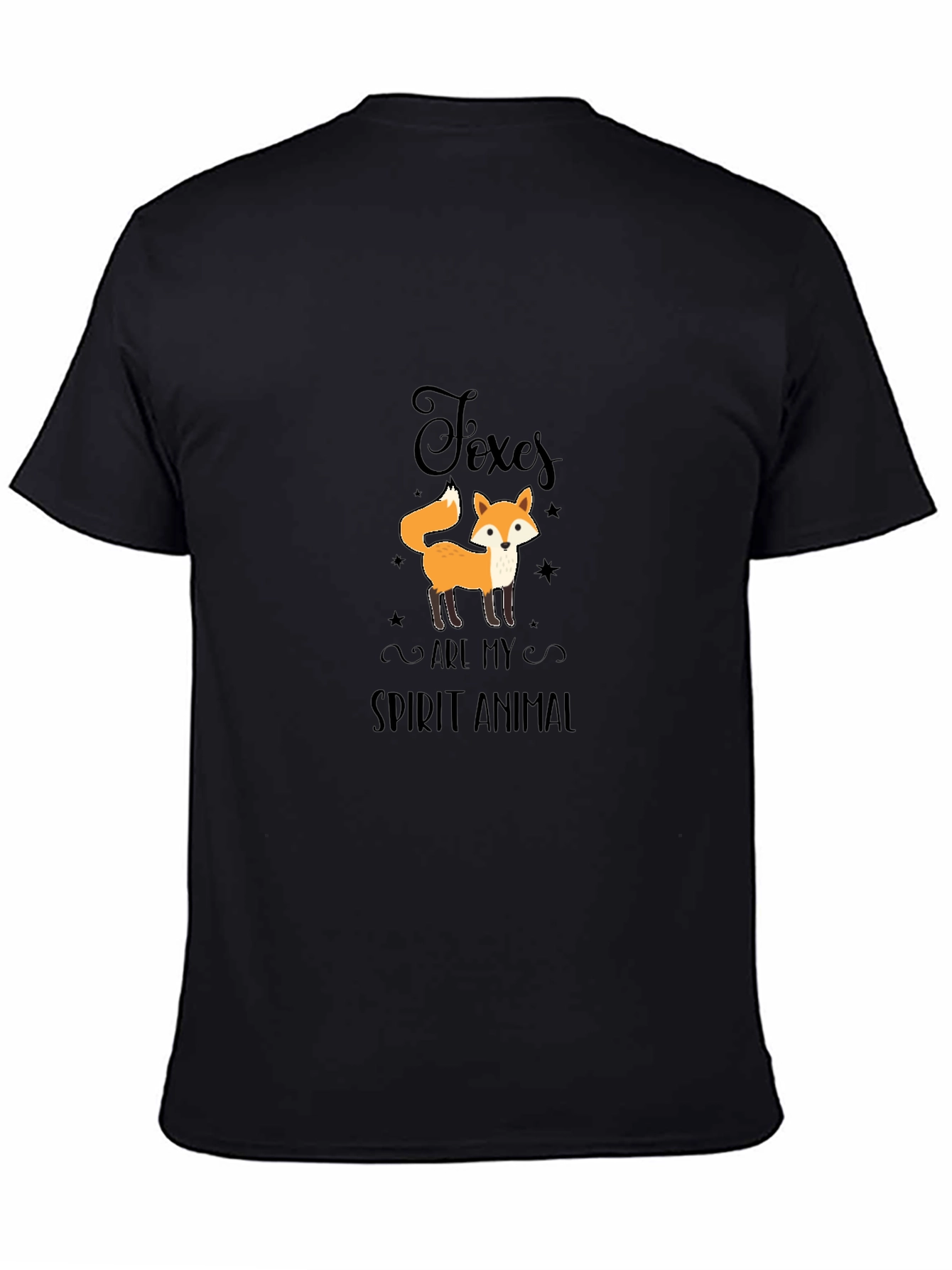 Foxes Are My Spirit Animal Black T-Shirt