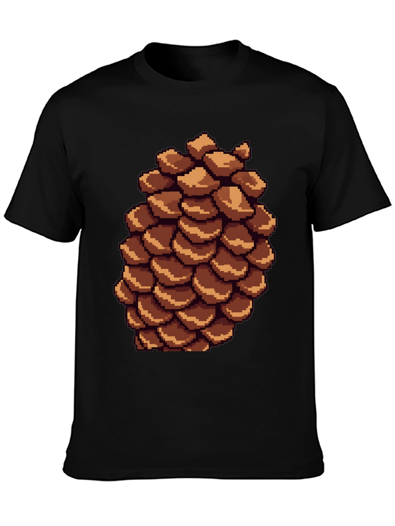Pixel Pinecone T-Shirt - Nature Inspired Retro Style