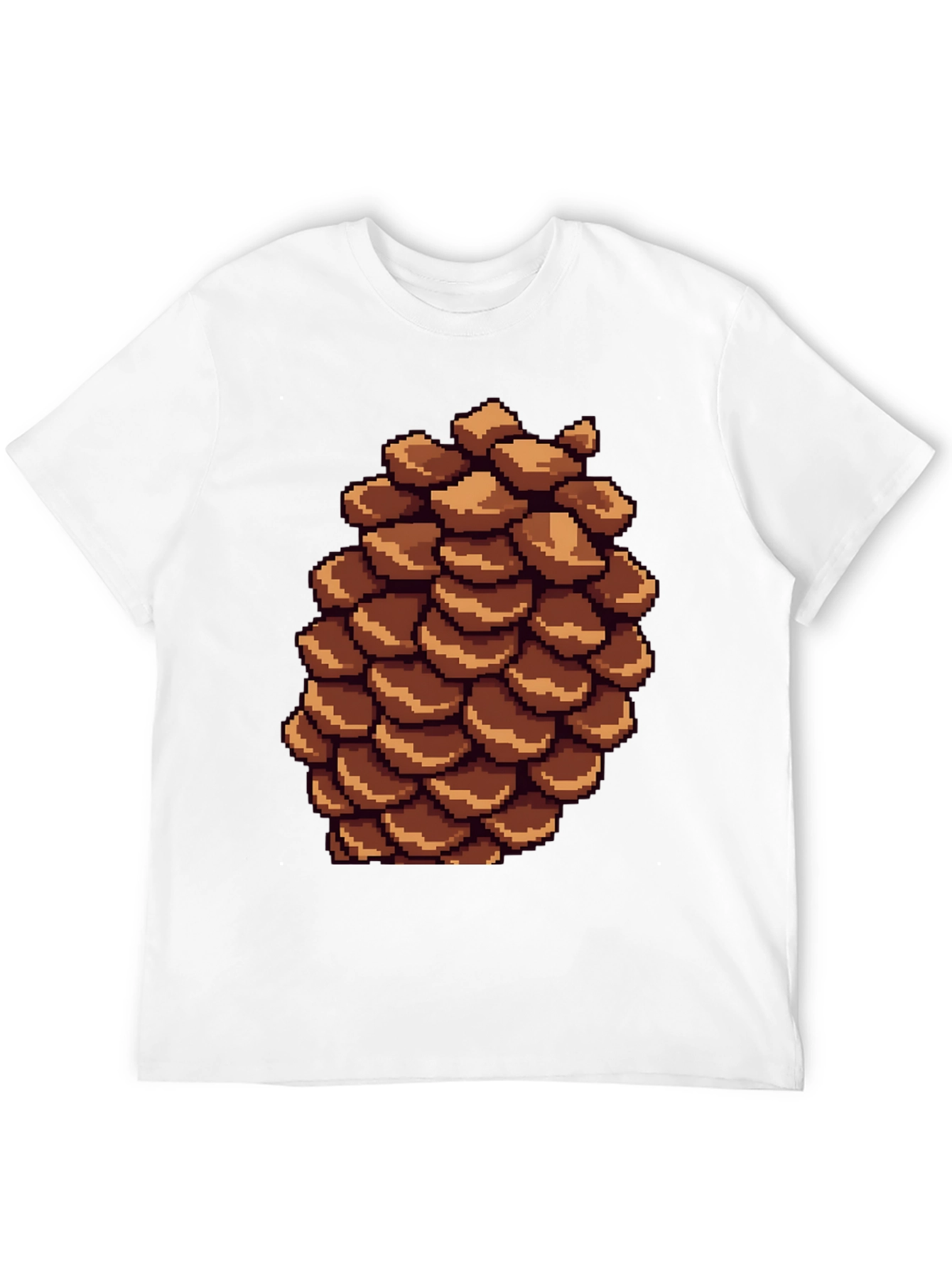 Pixel Pinecone T-Shirt - Nature Inspired Retro Style