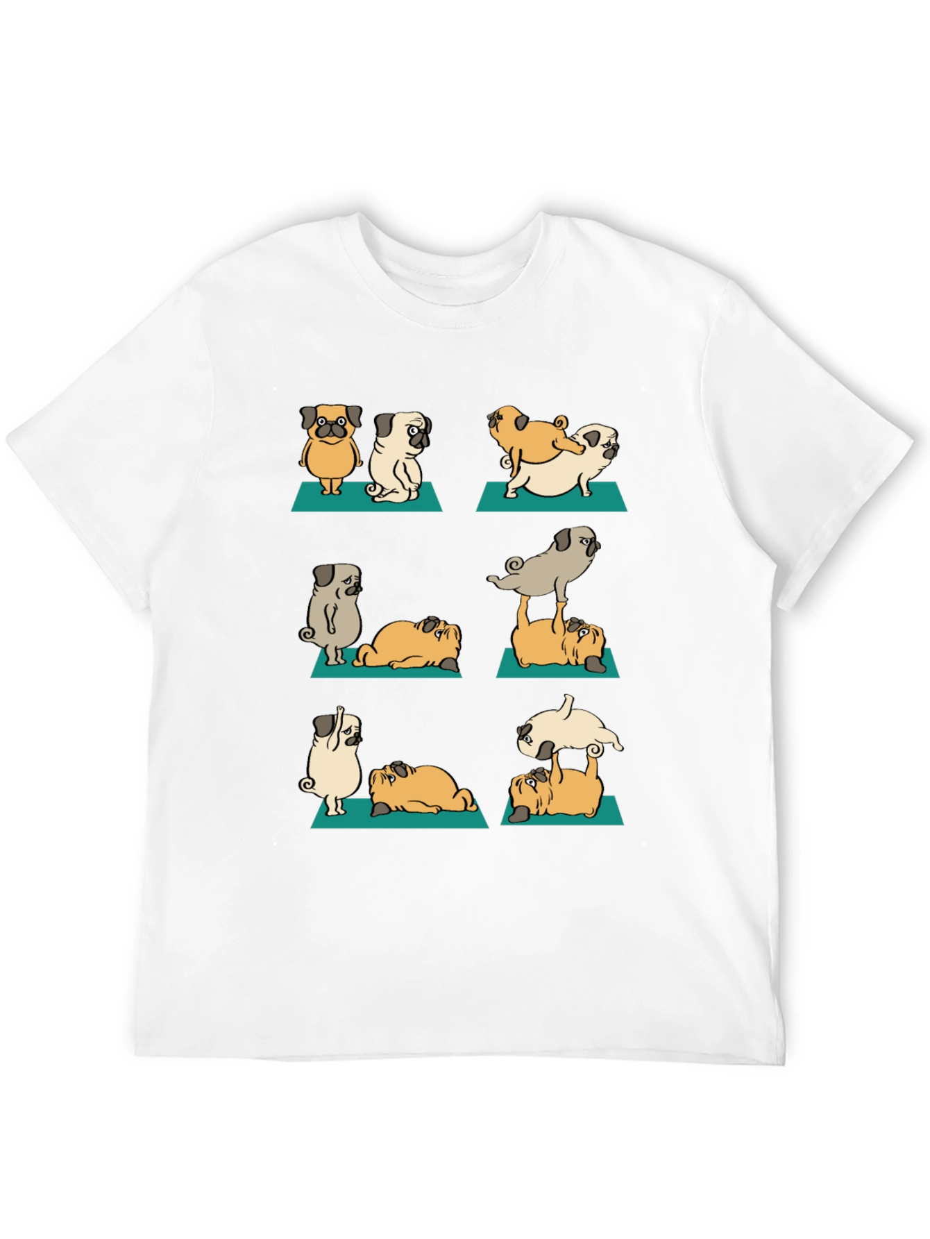 Yoga Pugs Graphic T-Shirt