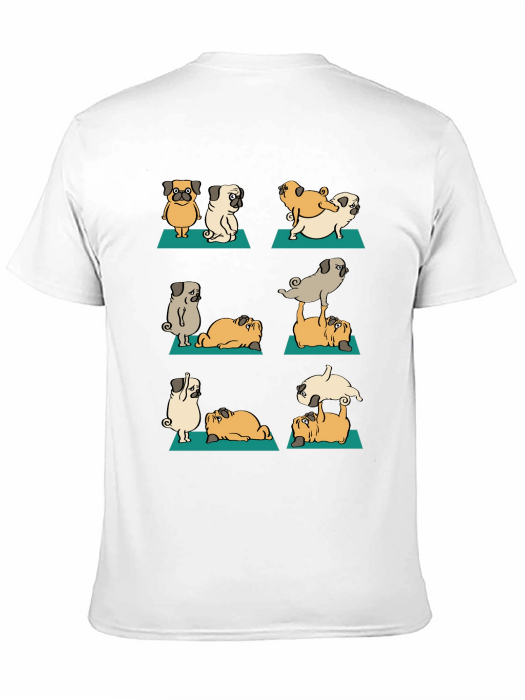 Yoga Pugs Graphic T-Shirt
