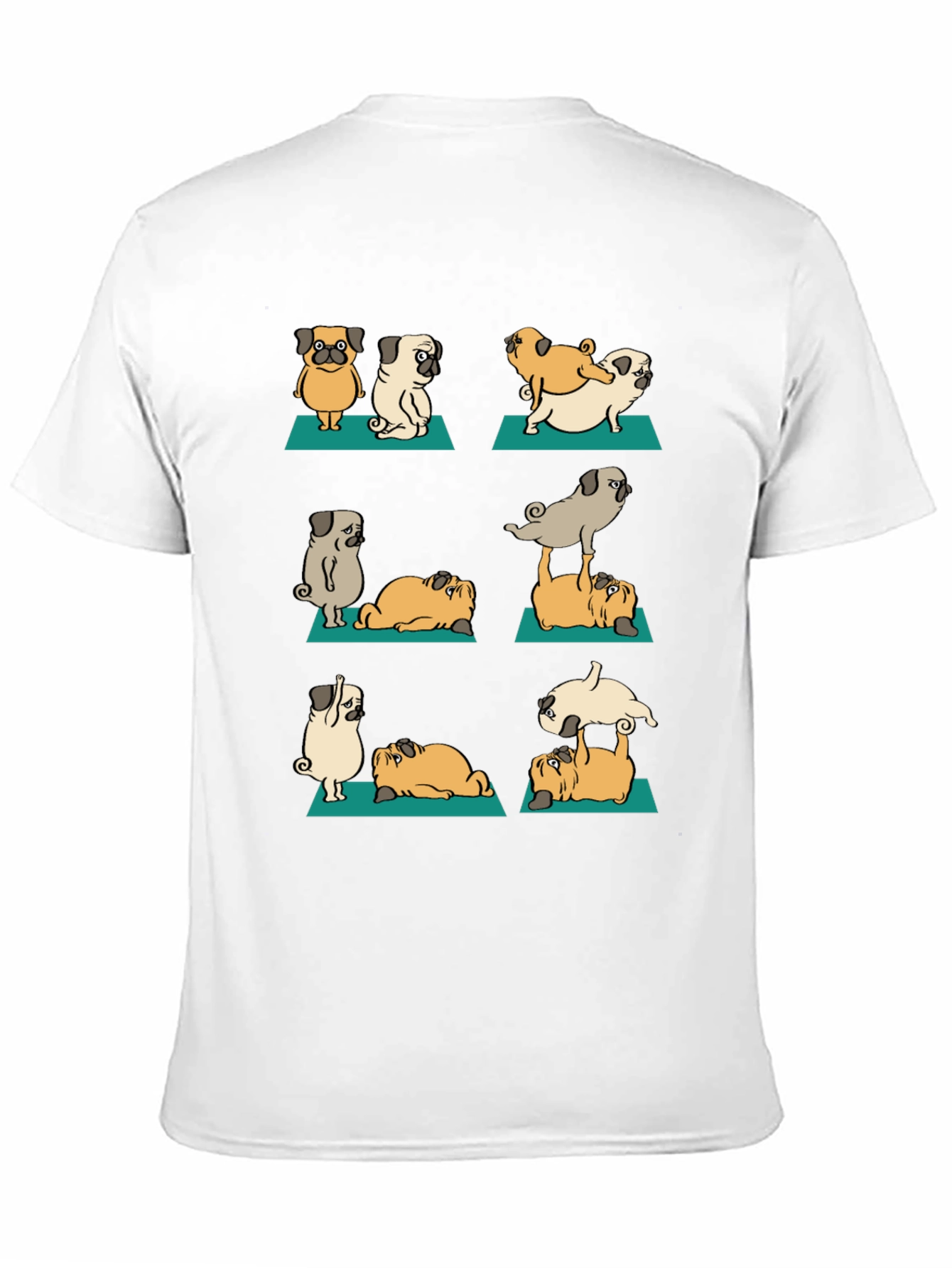 Yoga Pugs Graphic T-Shirt