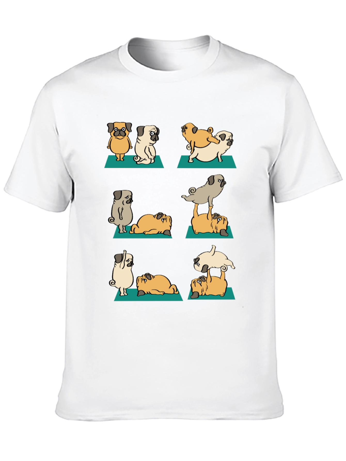 Yoga Pugs Graphic T-Shirt
