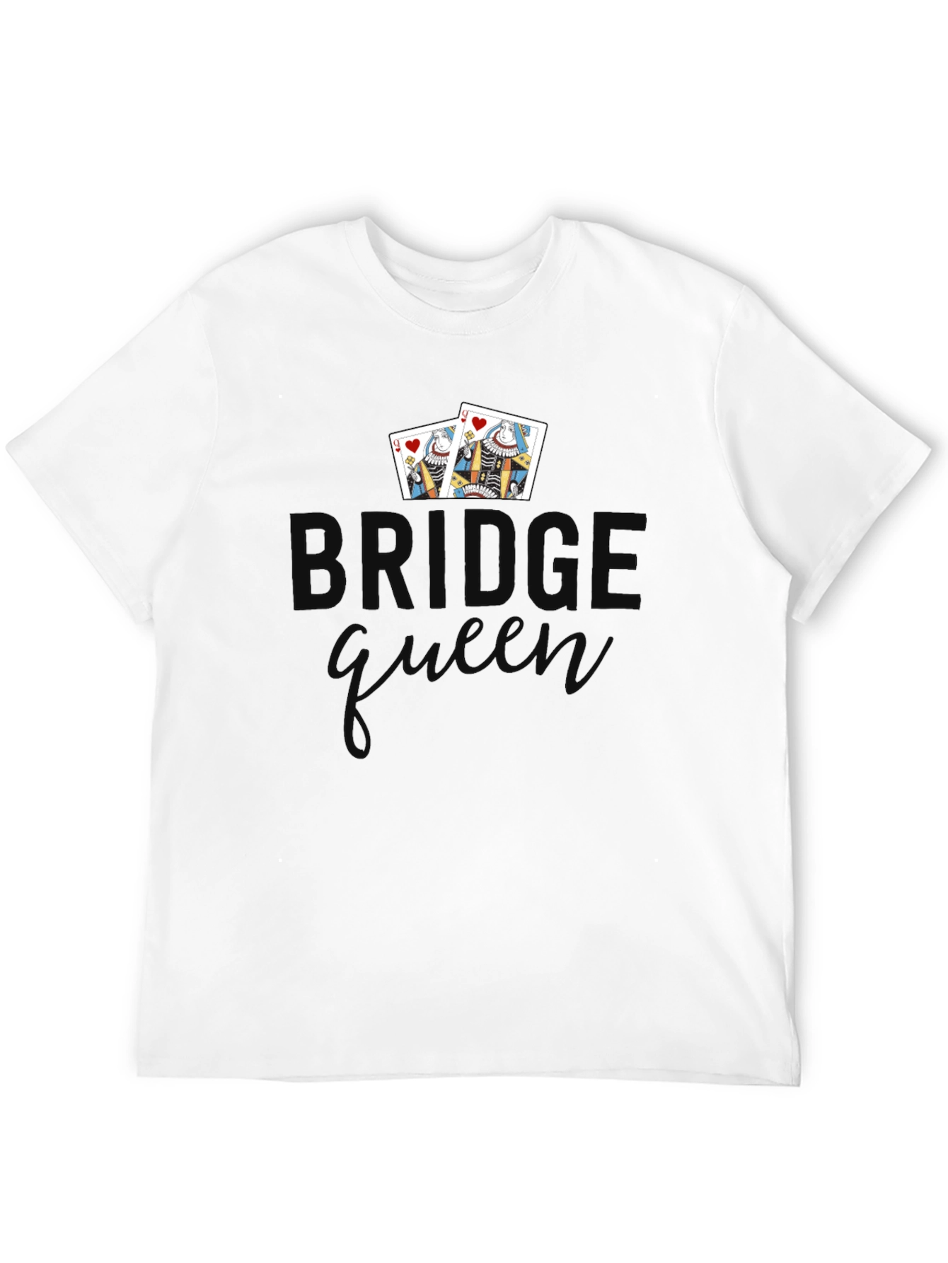 Bridge Queen T-Shirt - Playing Card Design