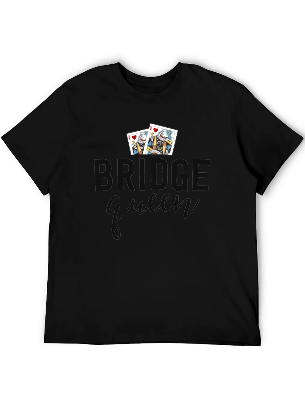 Bridge Queen T-Shirt - Playing Card Design