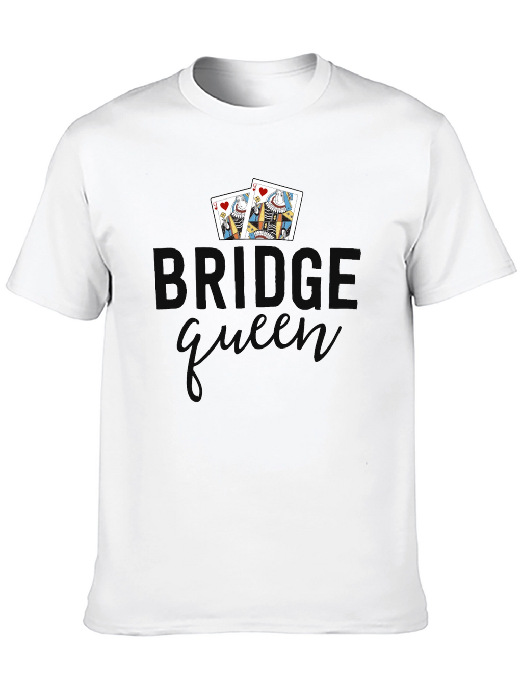 Bridge Queen T-Shirt - Playing Card Design