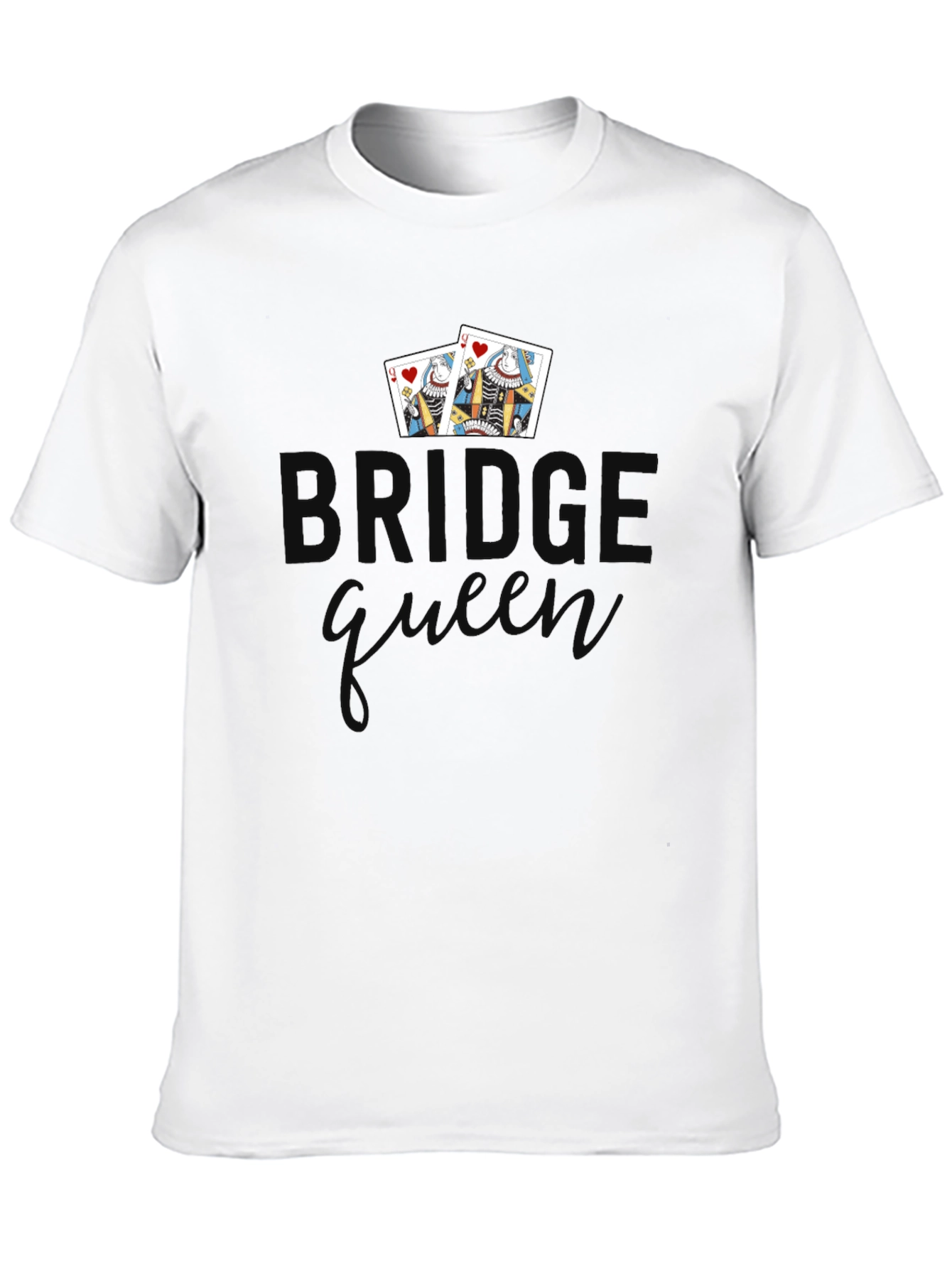 Bridge Queen T-Shirt - Playing Card Design