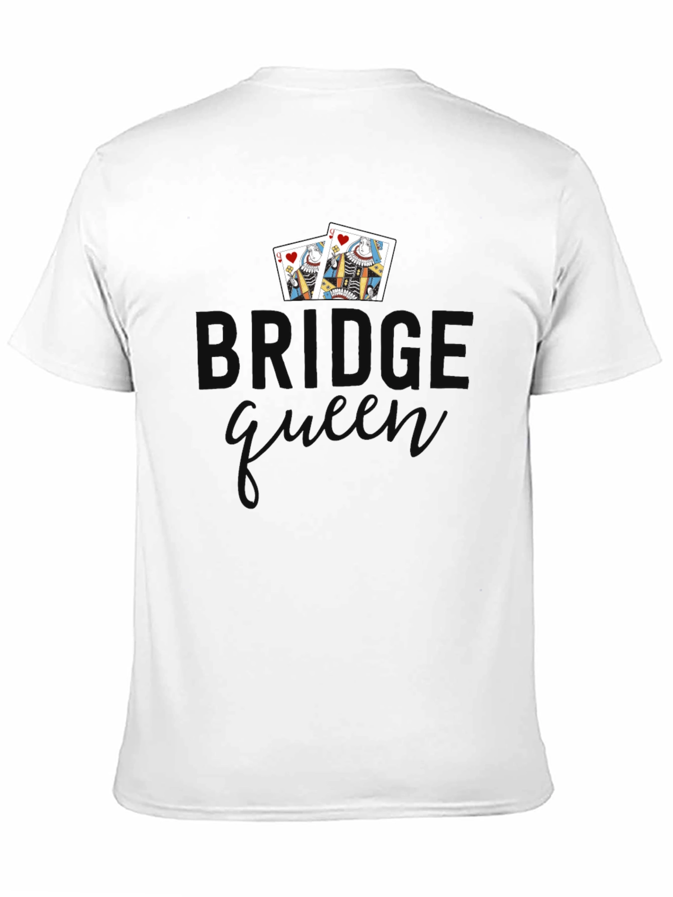 Bridge Queen T-Shirt - Playing Card Design