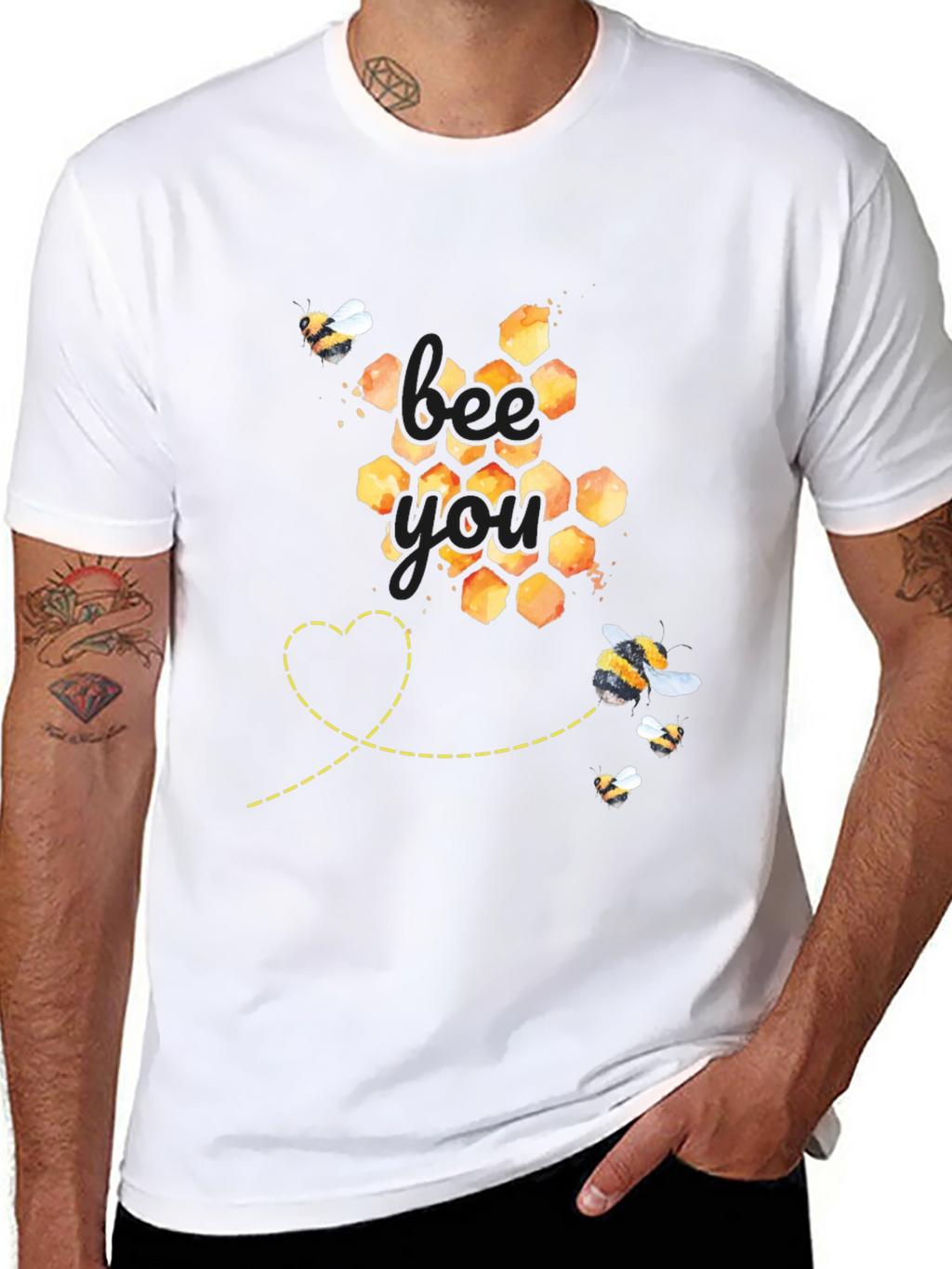 Bee You Honeycomb Graphic Tee - Unisex Fit
