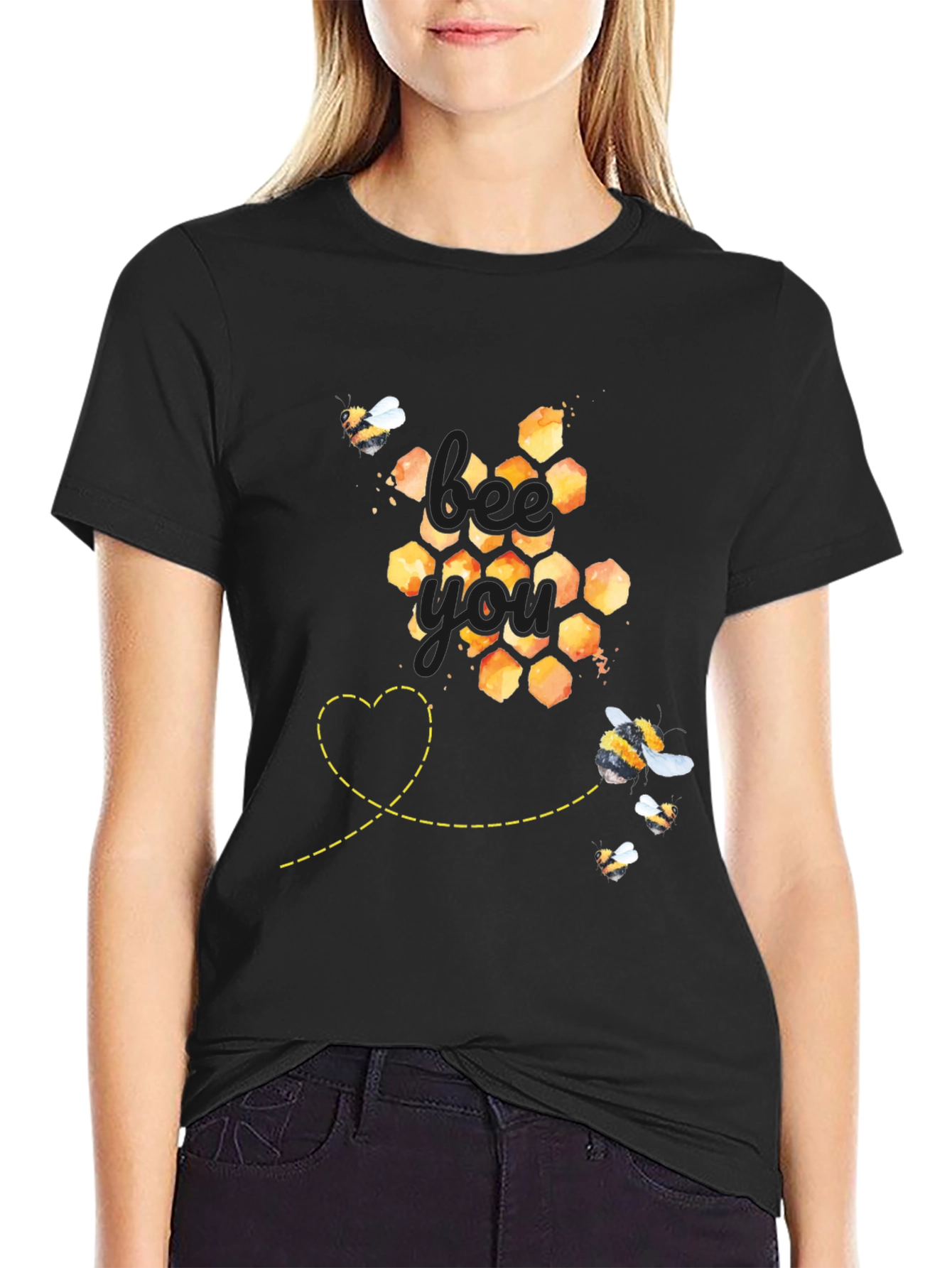 Bee You Honeycomb Graphic Tee - Unisex Fit