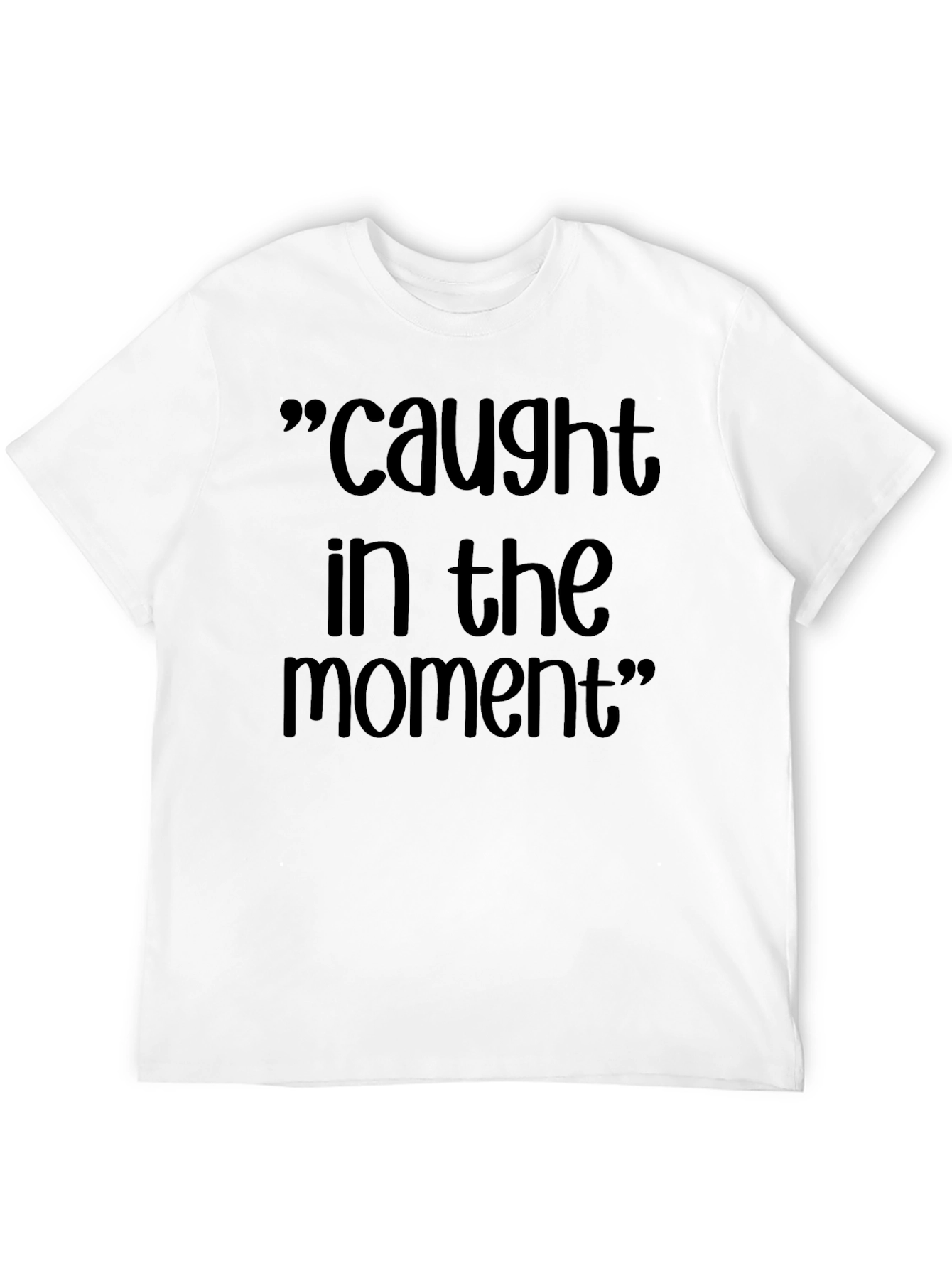 Caught in the Moment Black Graphic T-Shirt