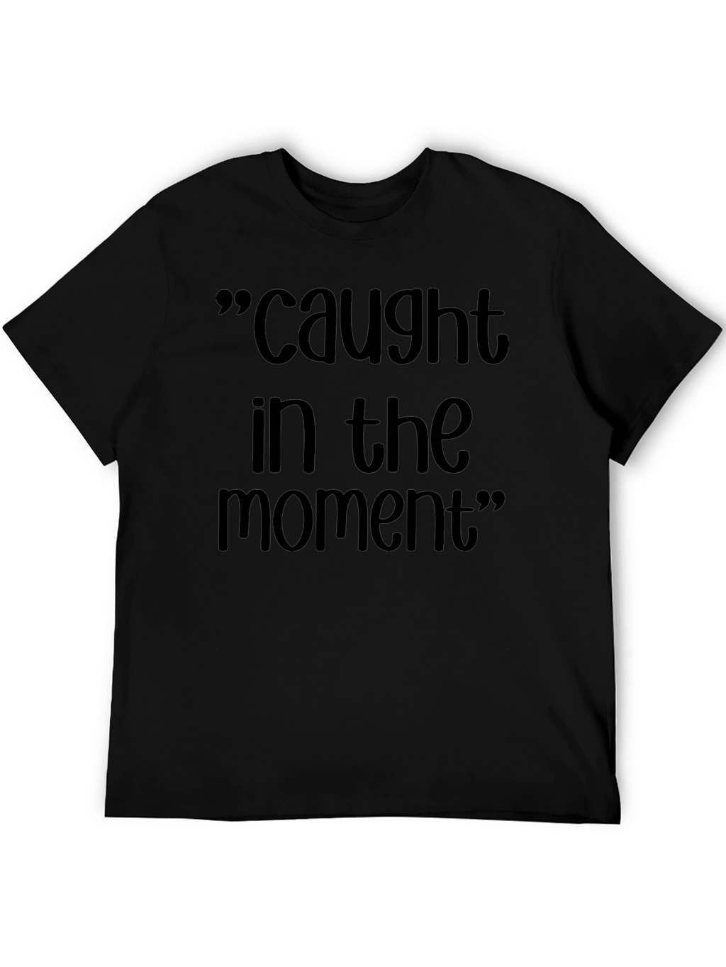 Caught in the Moment Black Graphic T-Shirt