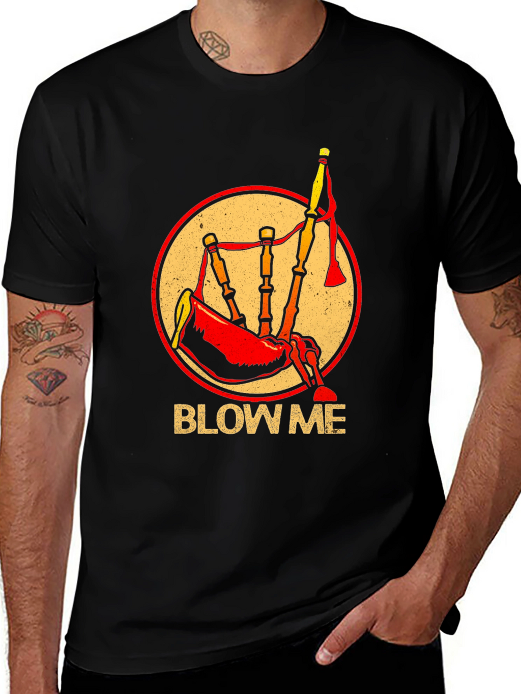 Blow Me Bagpipe T-Shirt - Funny Music Tee