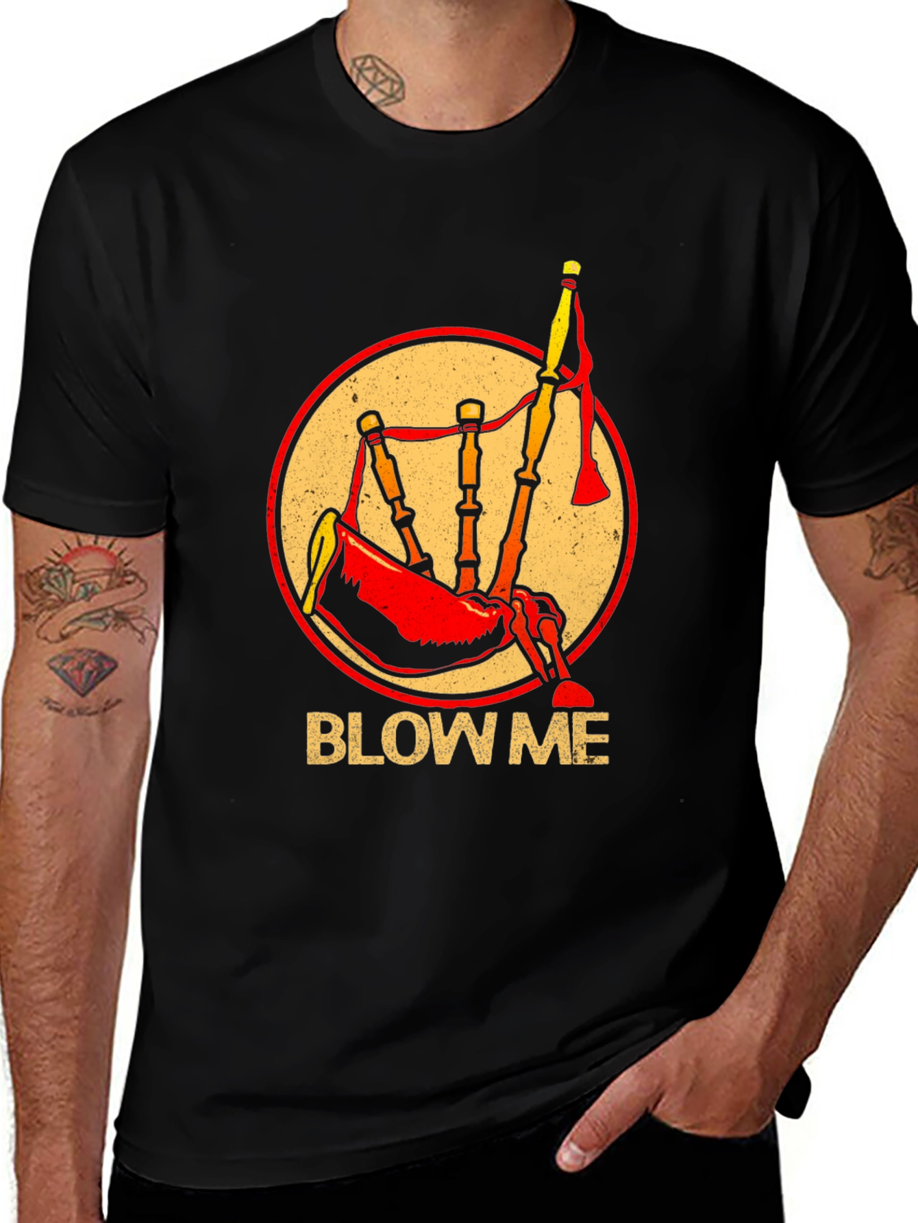 Blow Me Bagpipe T-Shirt - Funny Music Tee