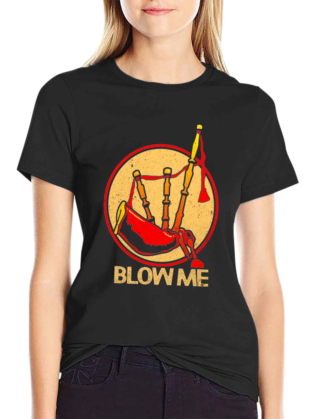 Blow Me Bagpipe T-Shirt - Funny Music Tee