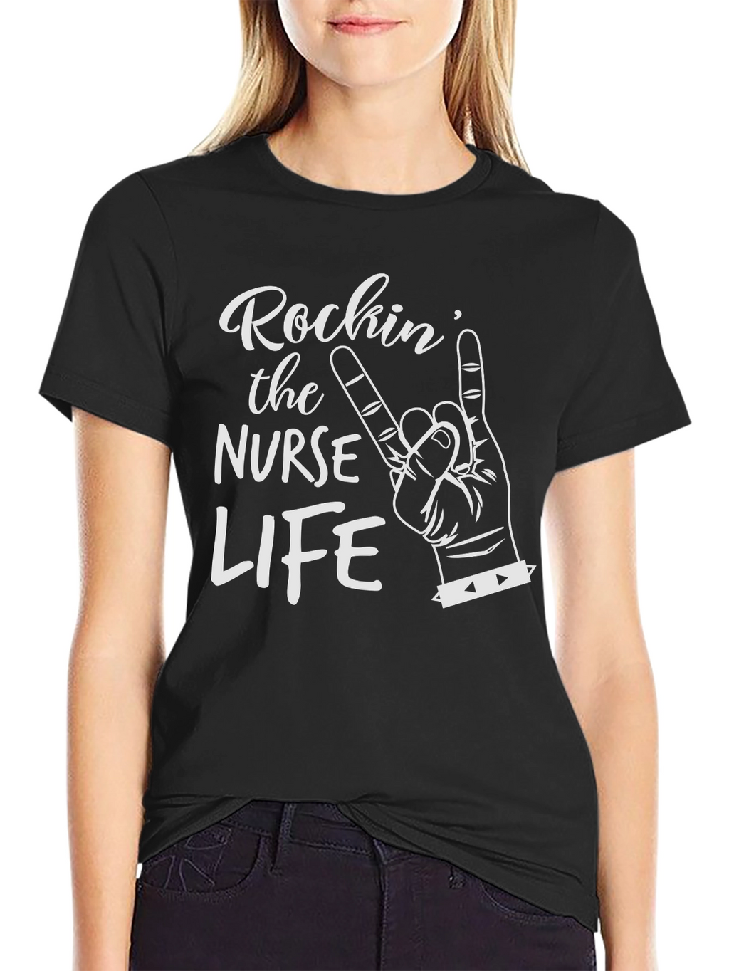 Rockin Nurse Life Black T-Shirt