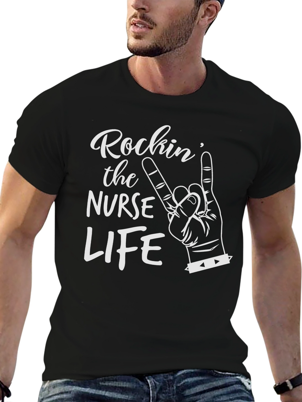 Rockin Nurse Life Black T-Shirt