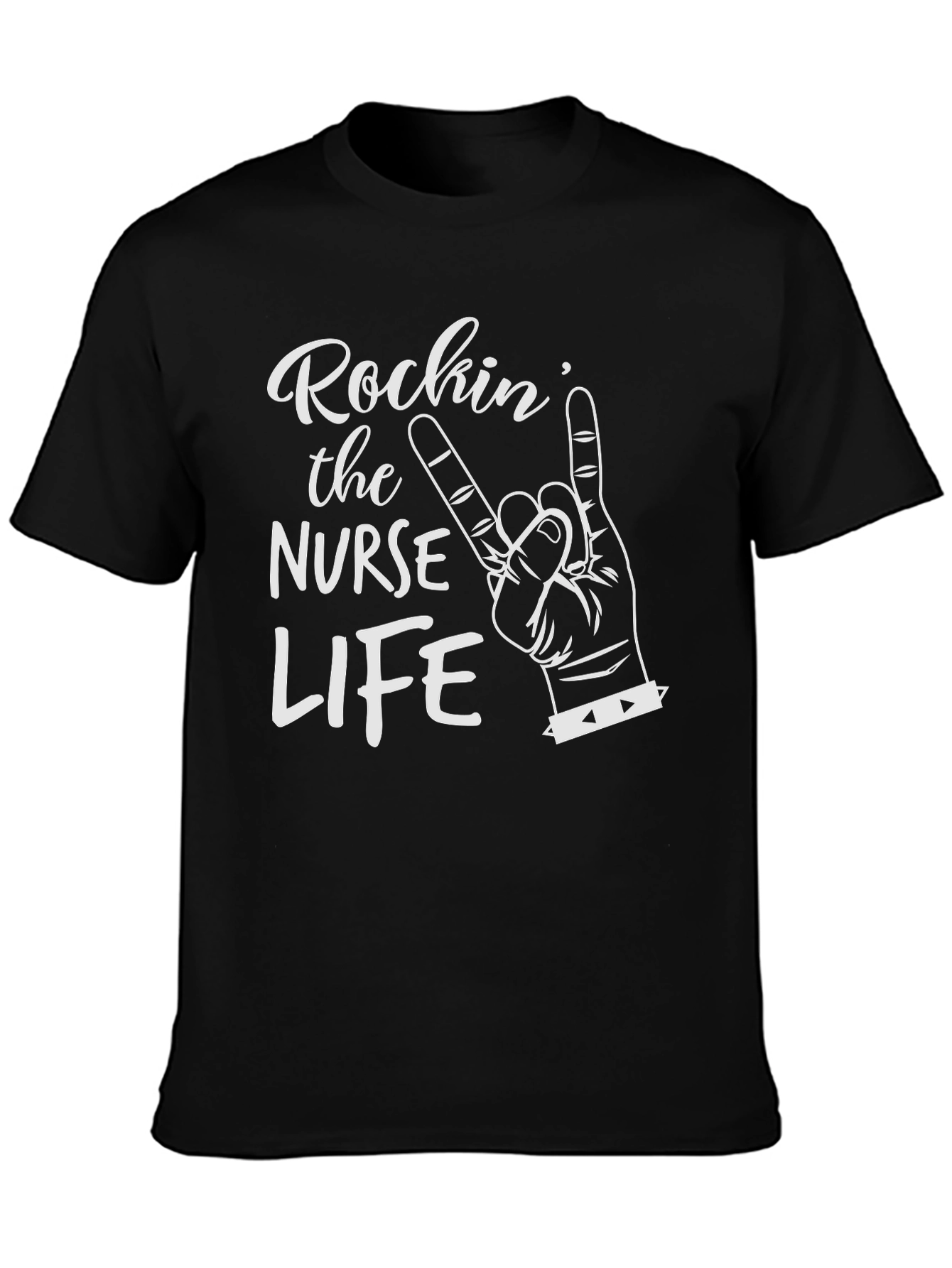 Rockin Nurse Life Black T-Shirt