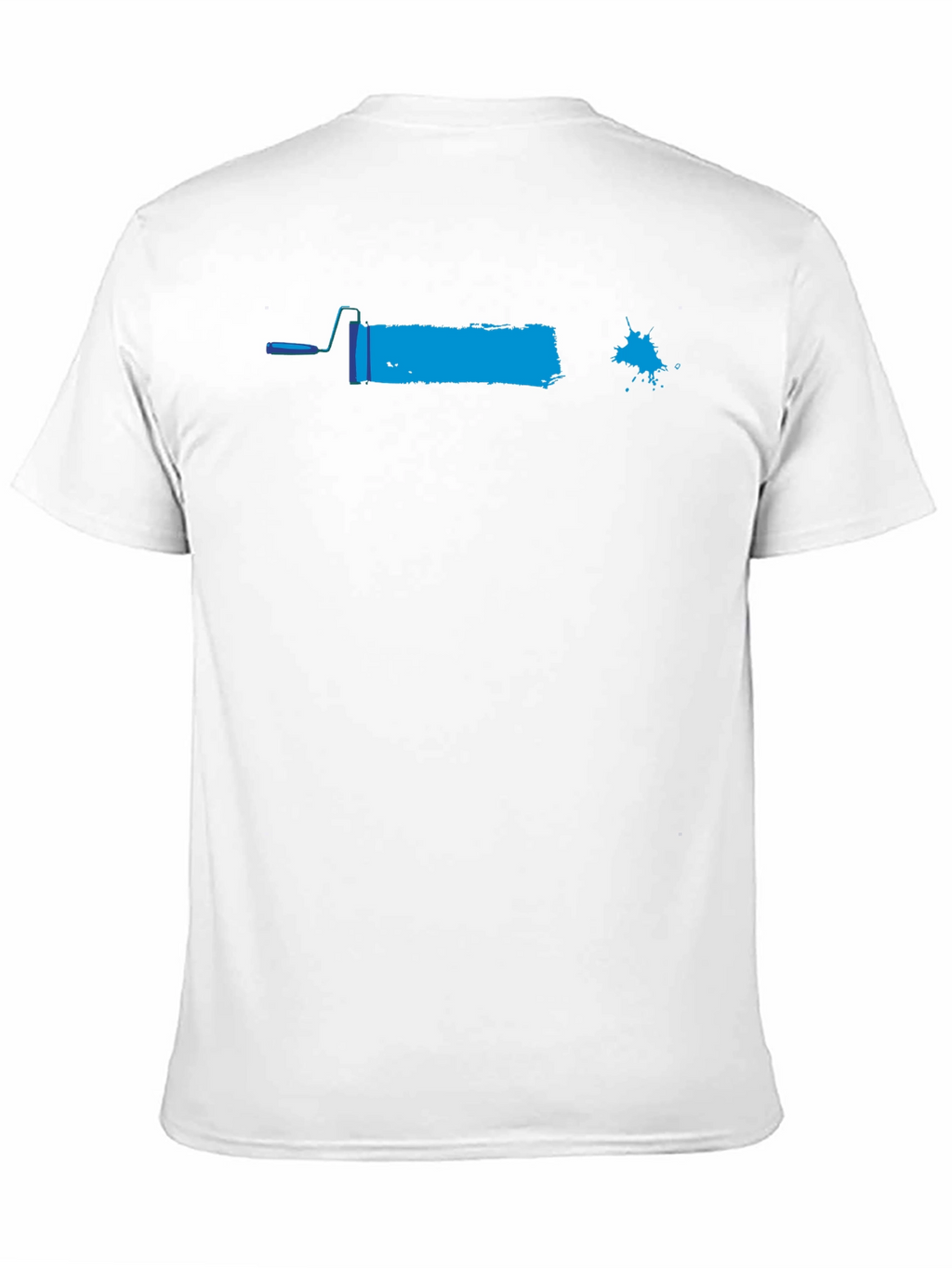 Paint Roller Graphic Tee - Black Cotton Casual Shirt