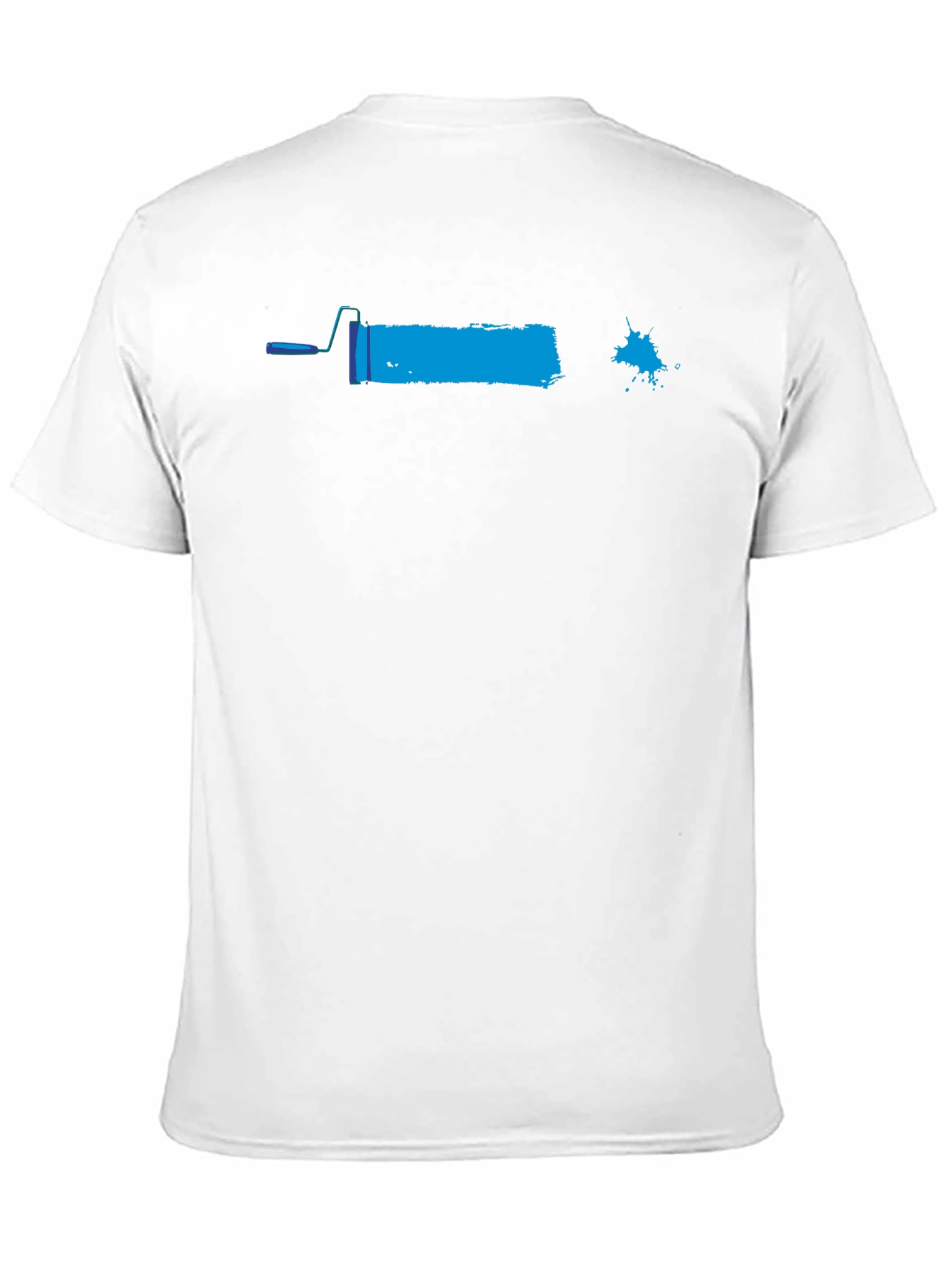 Paint Roller Graphic Tee - Black Cotton Casual Shirt