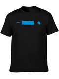 Paint Roller Graphic Tee - Black Cotton Casual Shirt