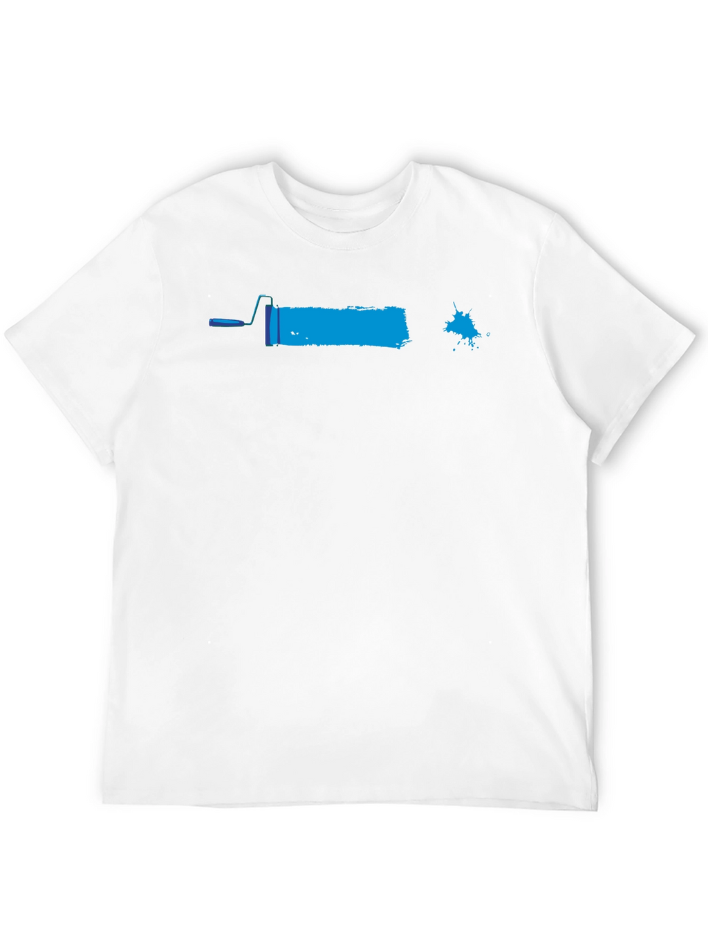 Paint Roller Graphic Tee - Black Cotton Casual Shirt