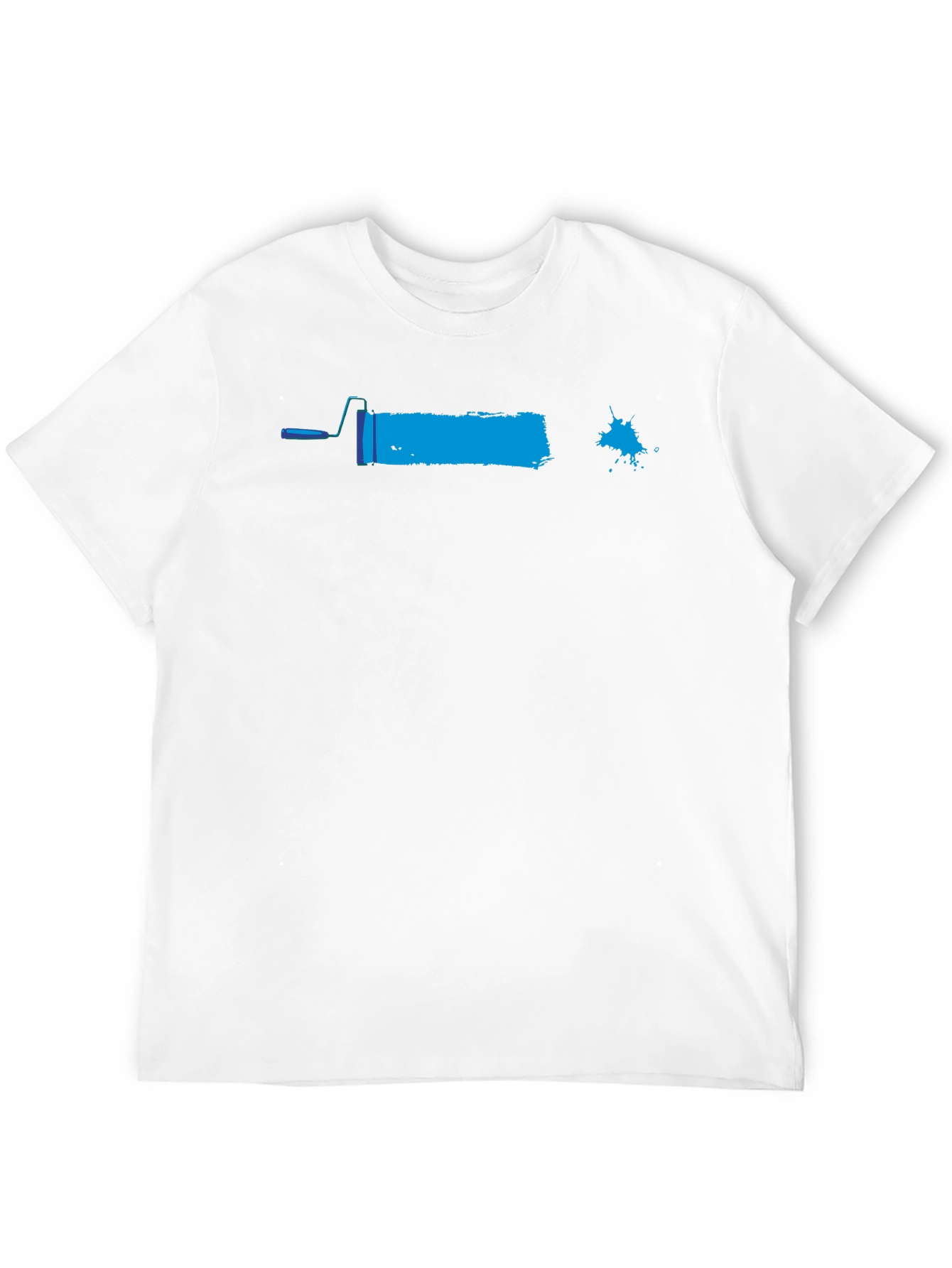 Paint Roller Graphic Tee - Black Cotton Casual Shirt
