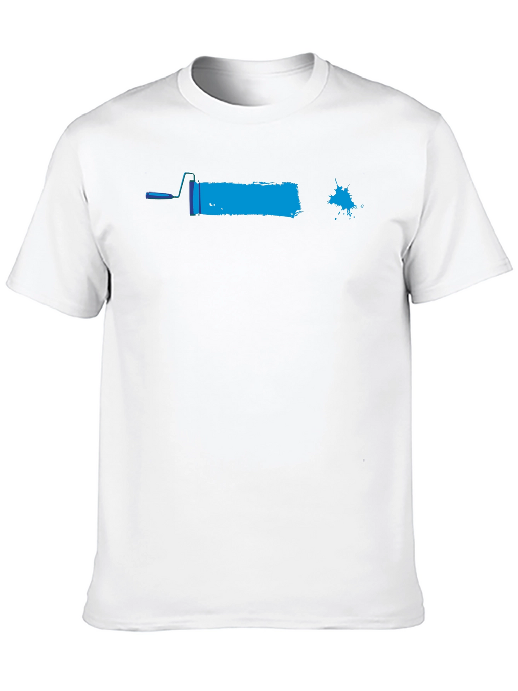 Paint Roller Graphic Tee - Black Cotton Casual Shirt