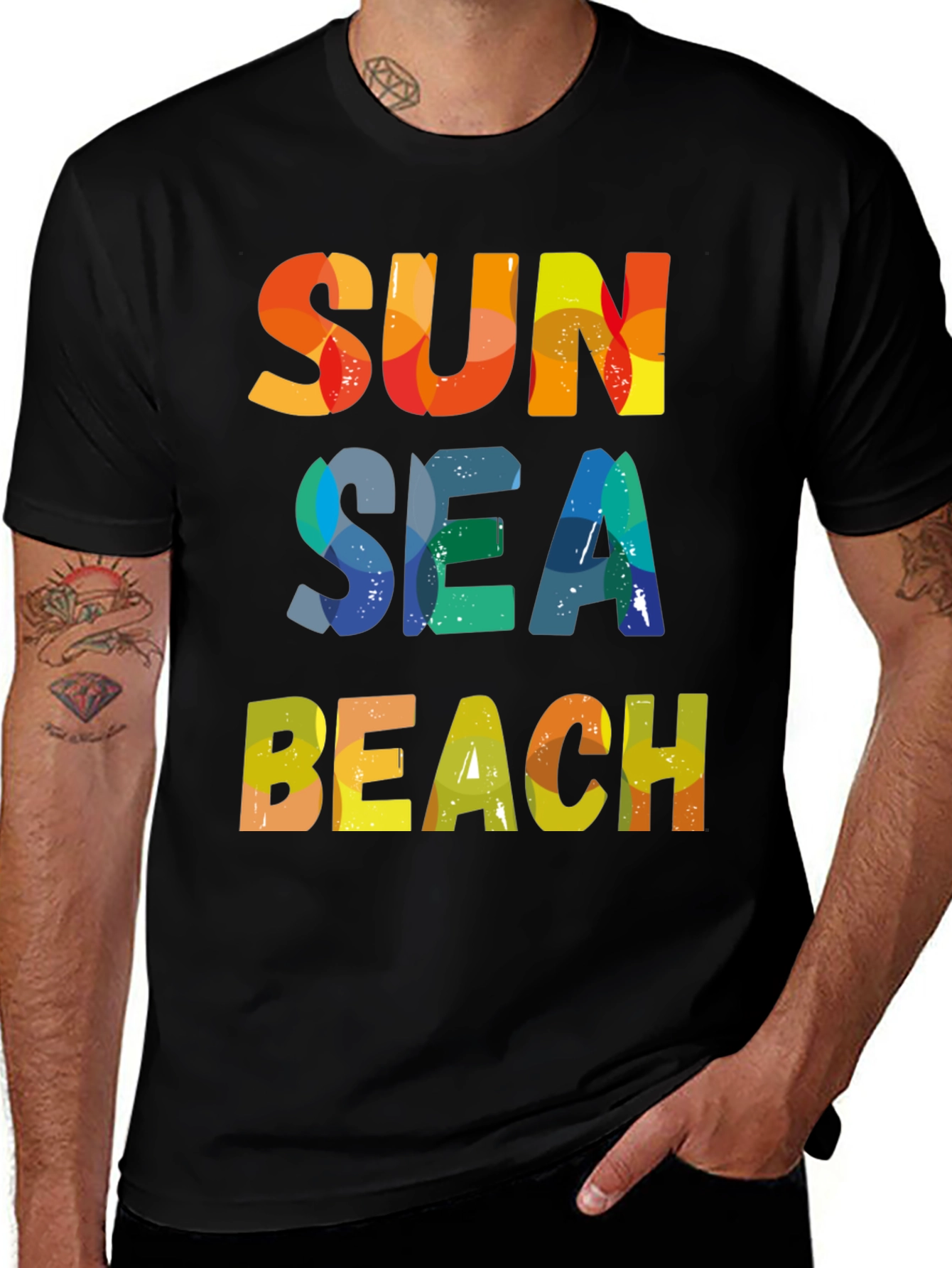 Sun Sea Beach T-Shirt - Colorful Summer Design